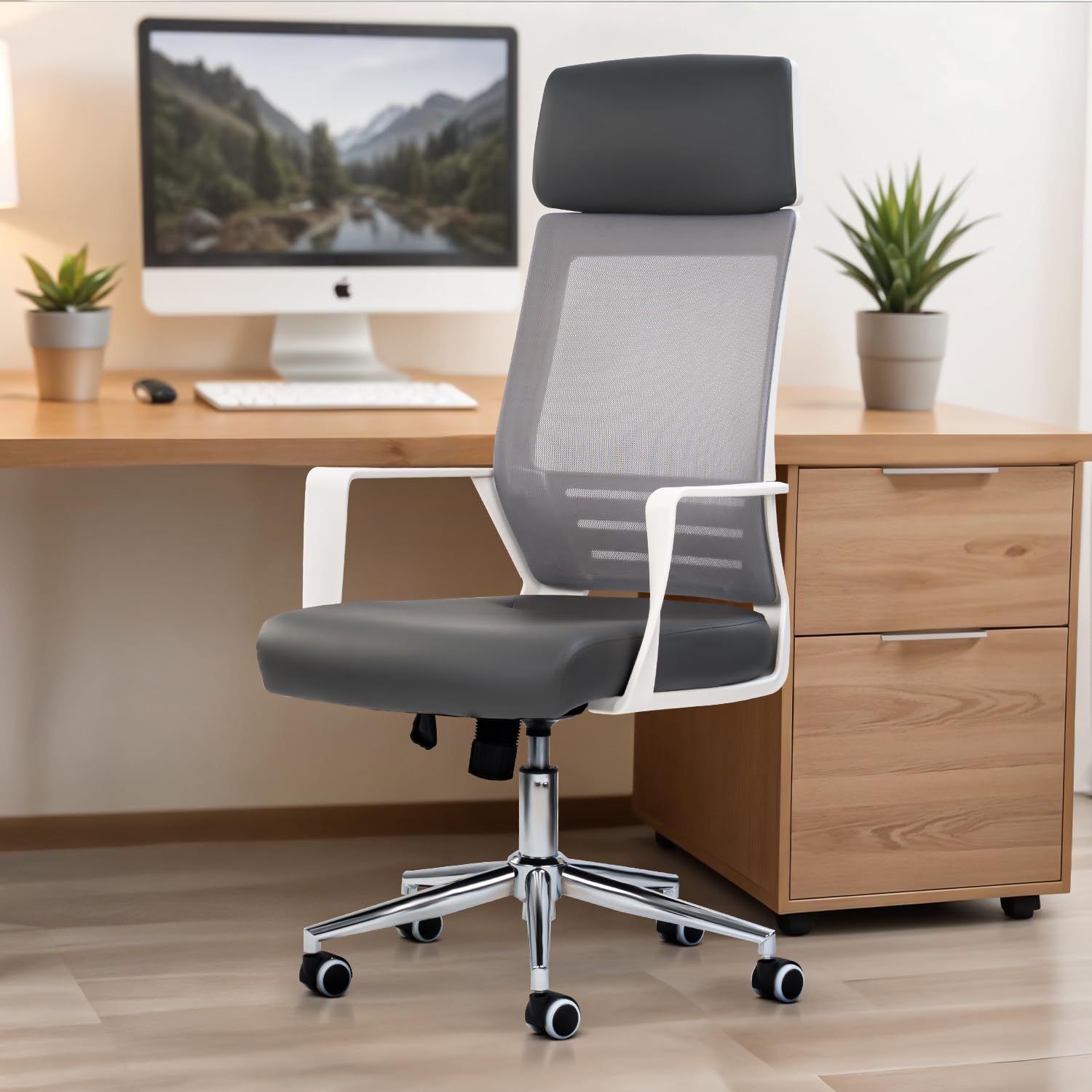 Drogo Lumina Pro Ergonomic Premium Leatherette Office Chair for Work at Home