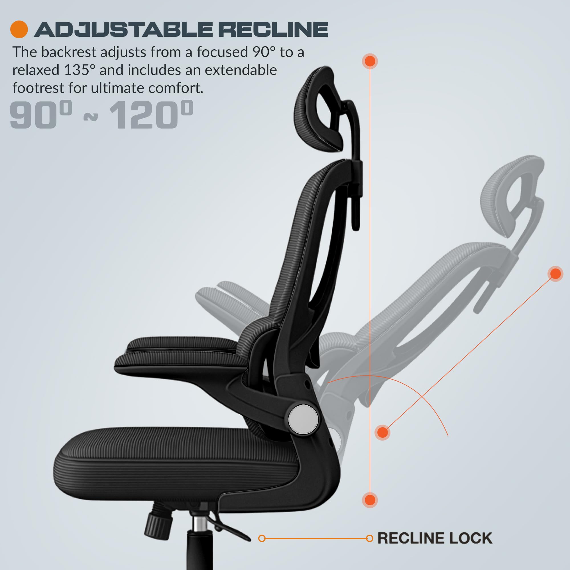 Drogo Ergonomic Office Chair for Work from Home, Desk Chair