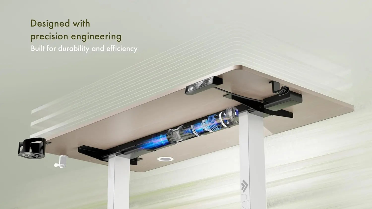 Drogo Eco Electric Height Adjustable Table for Office Work & Home Sit Stand Gaming Desk (120x60cm) Drogo India