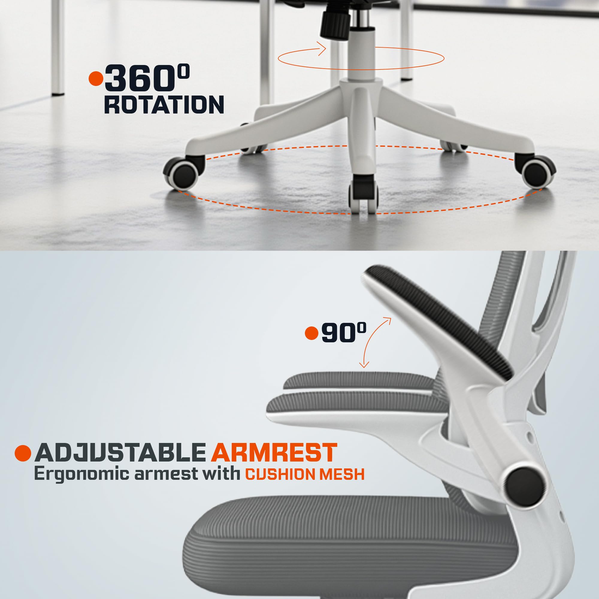 Drogo Ergonomic Office Chair for Work from Home, Desk Chair