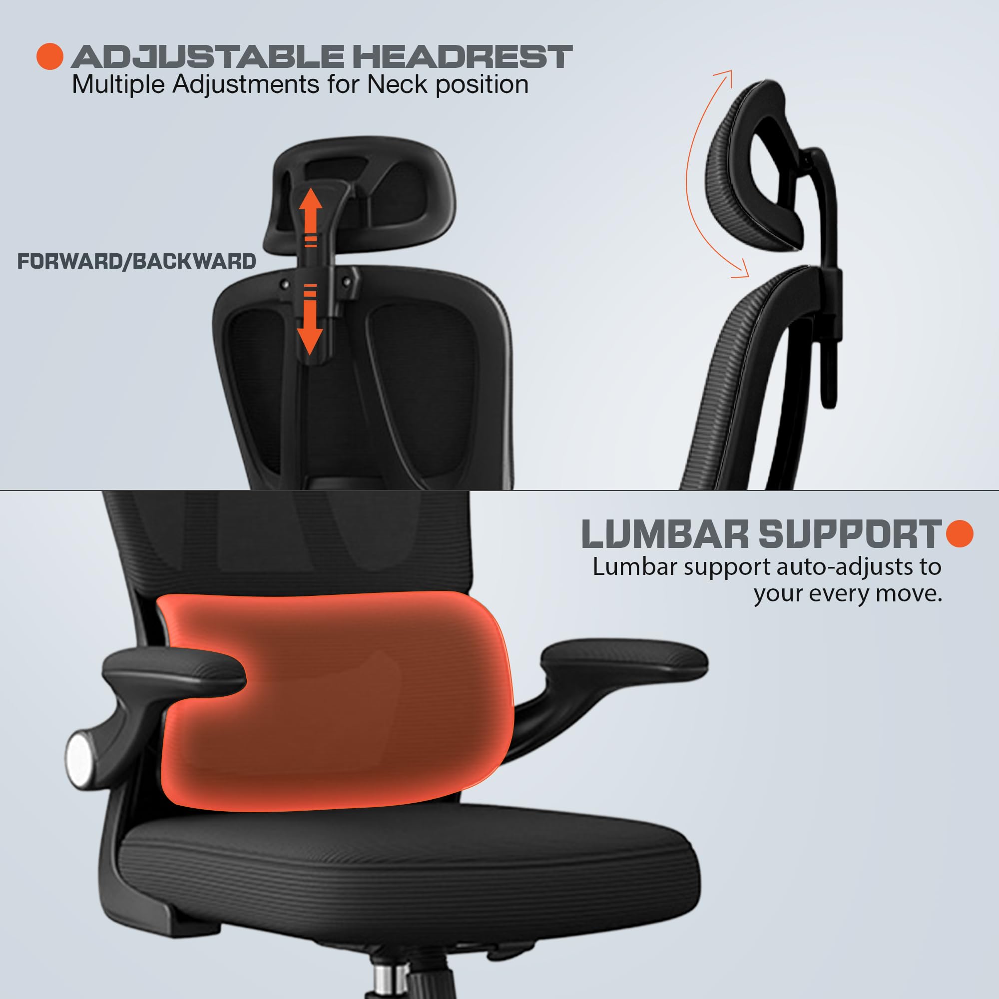 Drogo Ergonomic Office Chair for Work from Home, Desk Chair