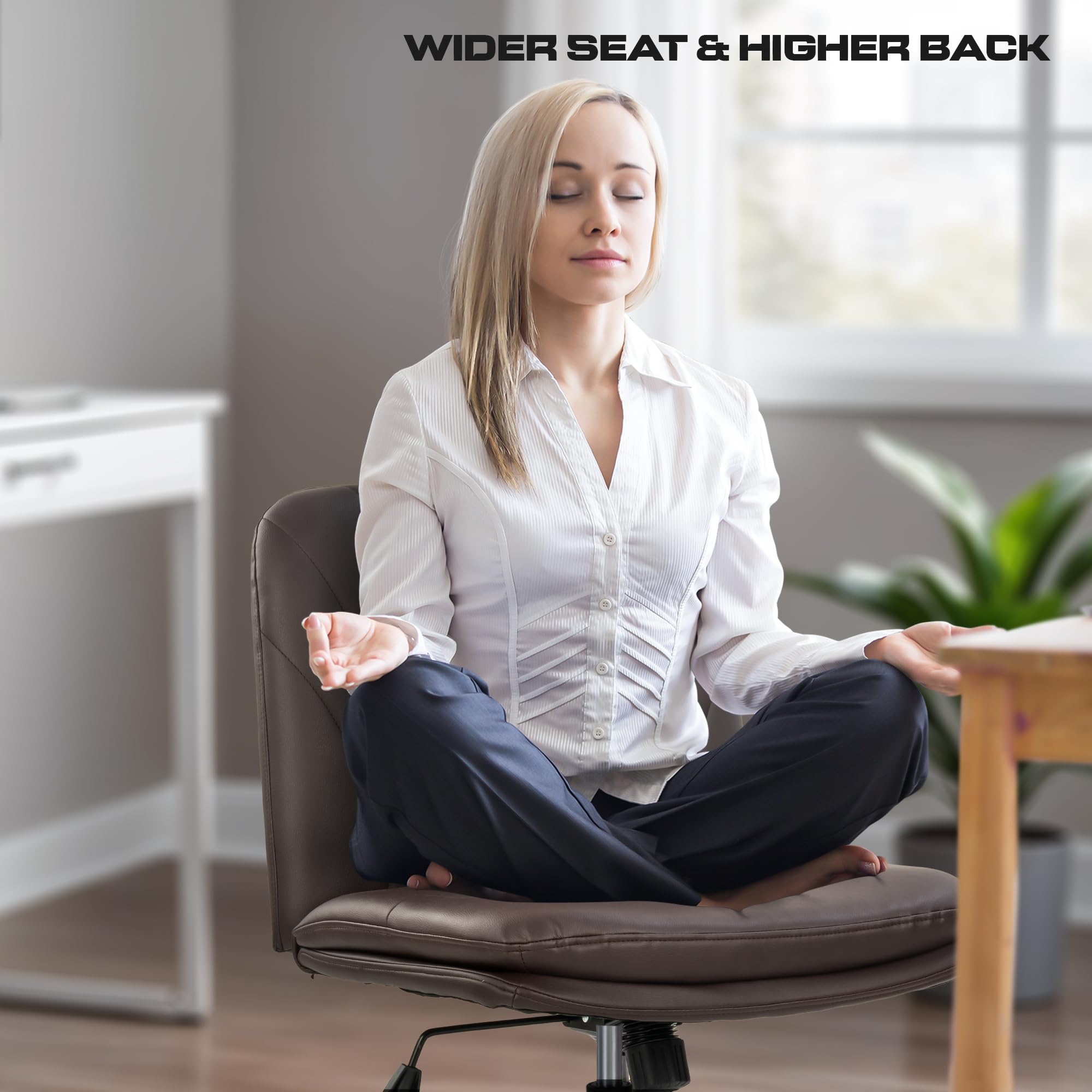 Drogo Zen Pro Cross Legged Chair for Work from Home, Cross Legged Wide Computer Chair