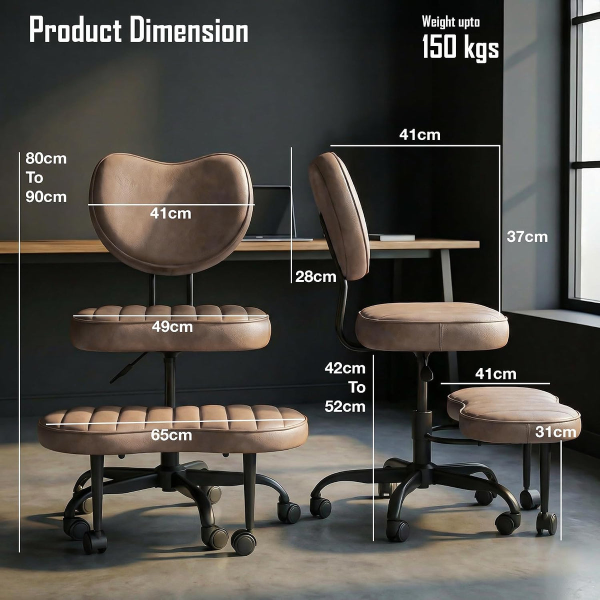 Ergonomic Cross Legged Office Chair 