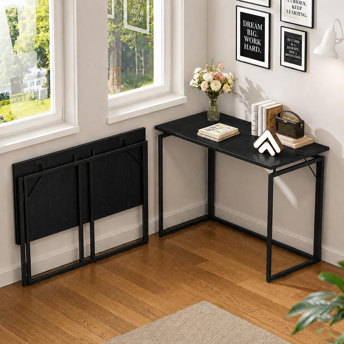 Drogo Foldable Wooden Study Table Computer Desk for Home Office