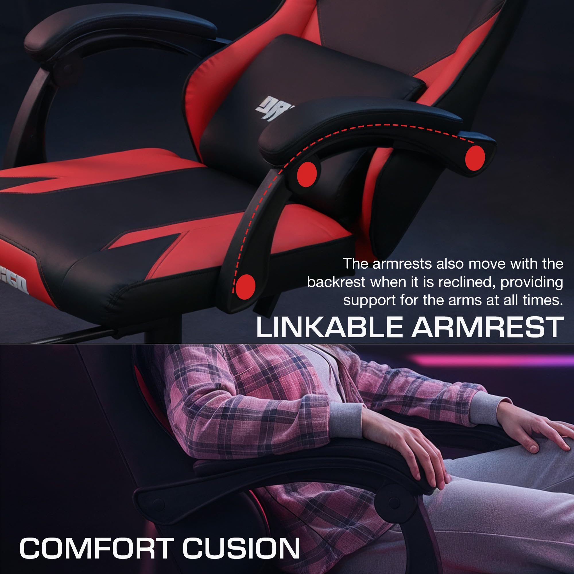 Drogo Auro X1 Ergonomic Gaming Chair with Premium PU Leather Fabric