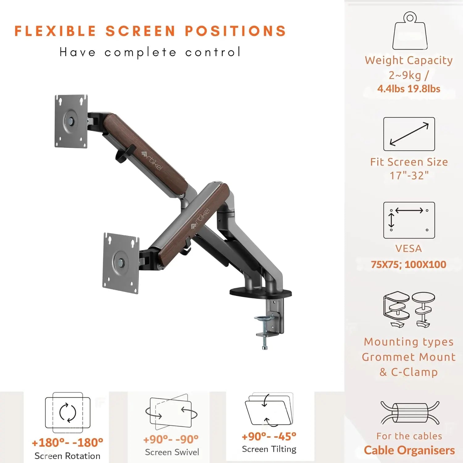 Drogo Monitor Desk Assisted Mounting Base Computer Monitor Stand Drogo India