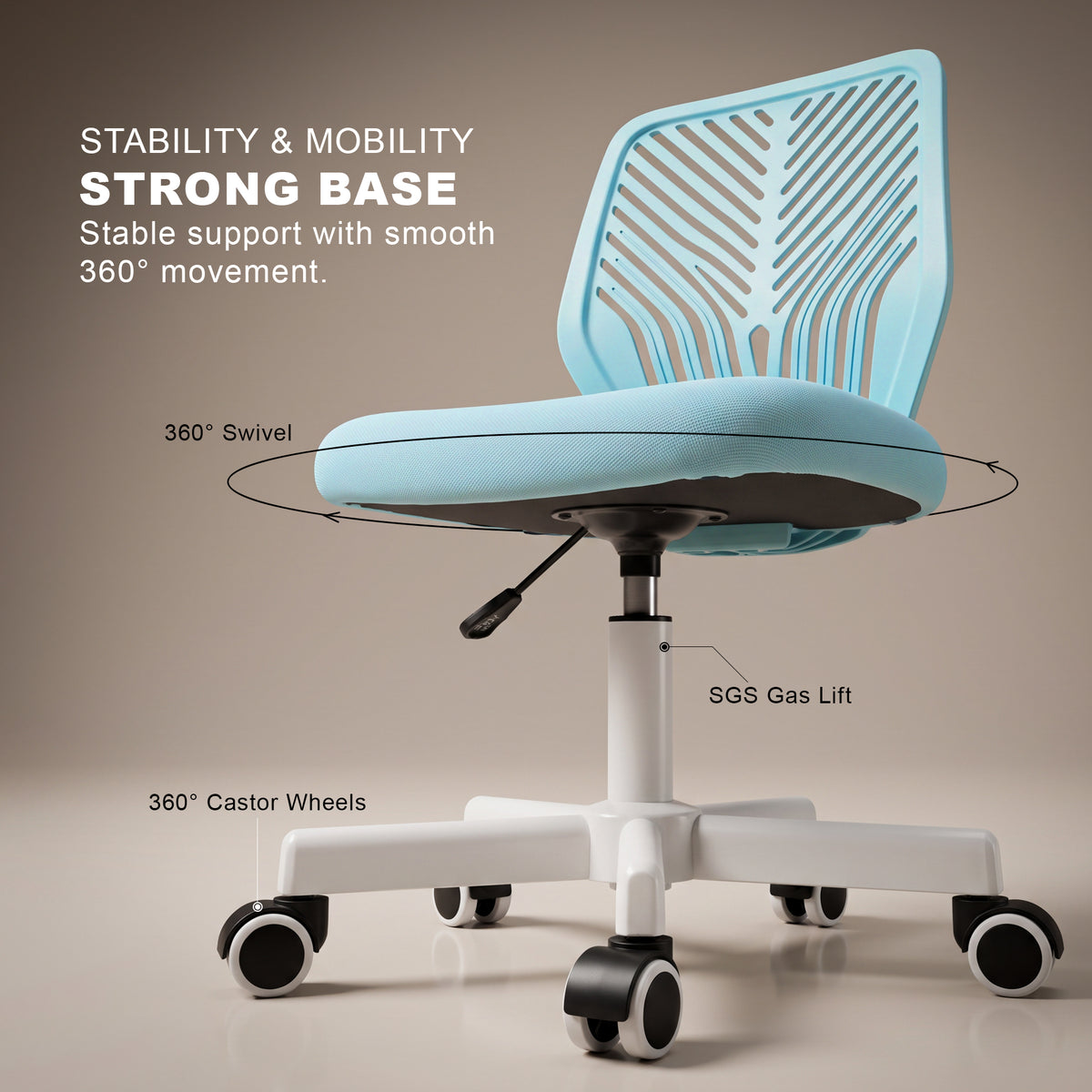 Drogo Ergonomic Small Study Computer Chairs for Girls Boys Teens