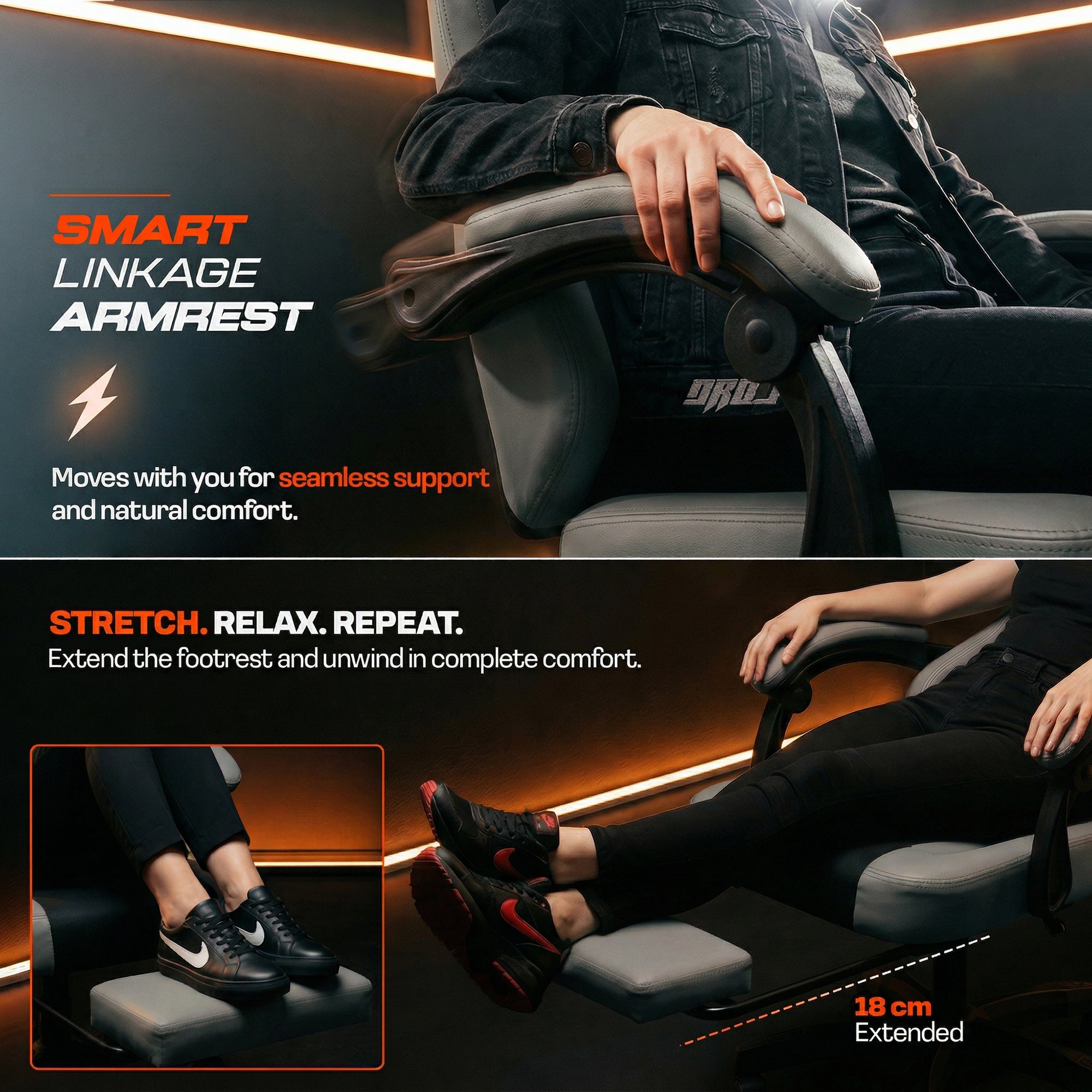 Drogo Aura Ergonomic Gaming Chair with Premium PU Leather Fabric