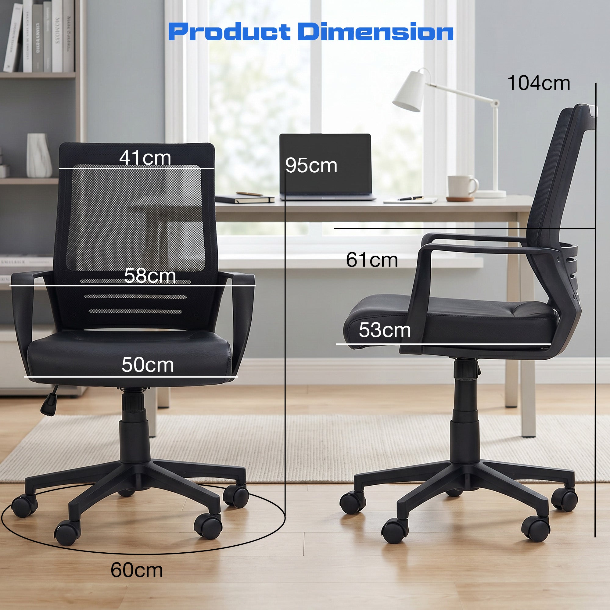 Drogo Lumina Ergonomic Chair Premium Leatherette Office Chair for Work at Home