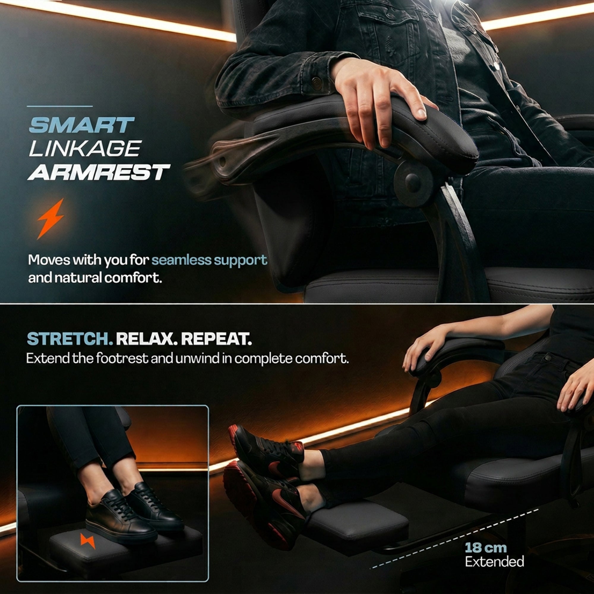 Drogo Aura Ergonomic Gaming Chair with Premium PU Leather Fabric