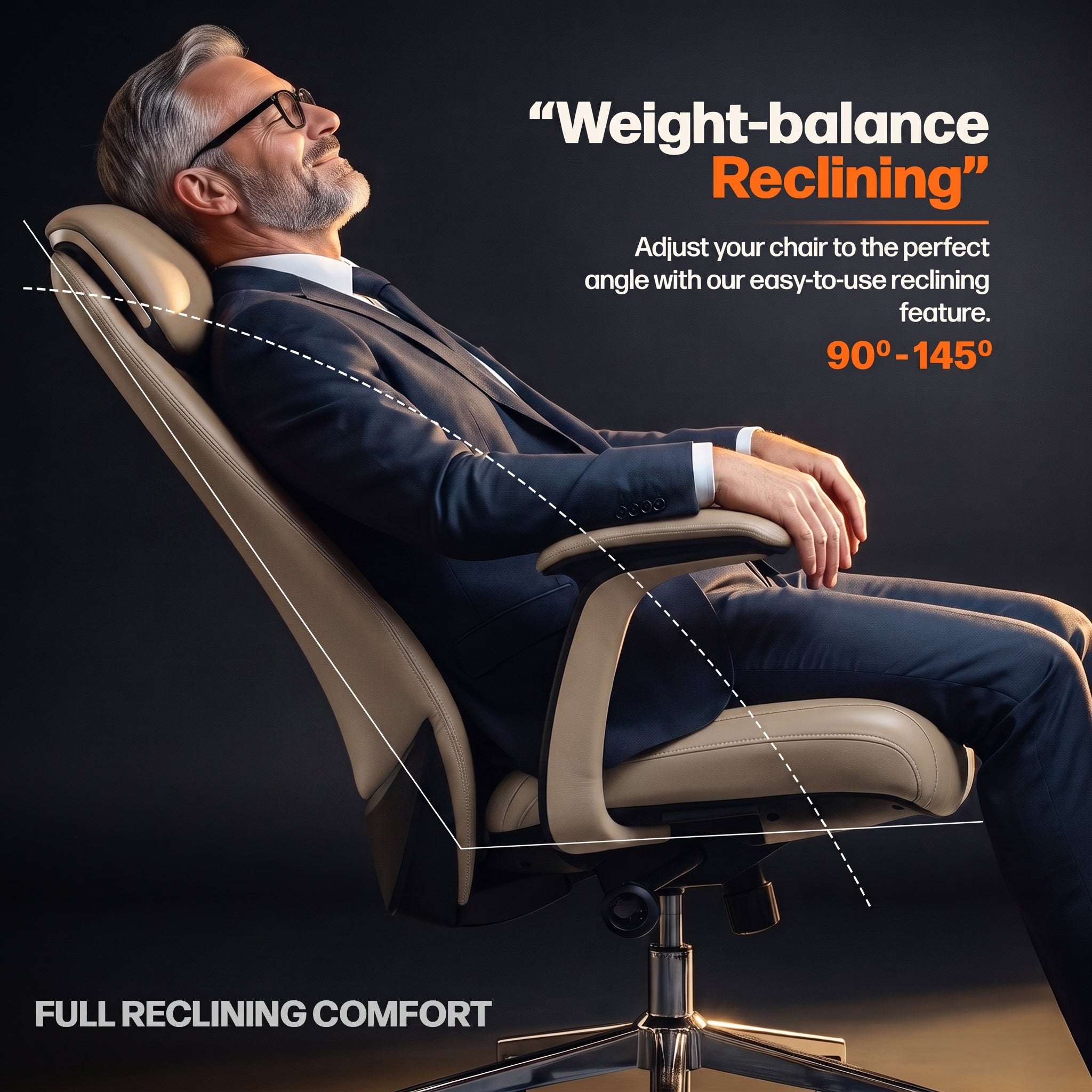 Drogo Ergo Touch Office Chair for Work 2D Headrest