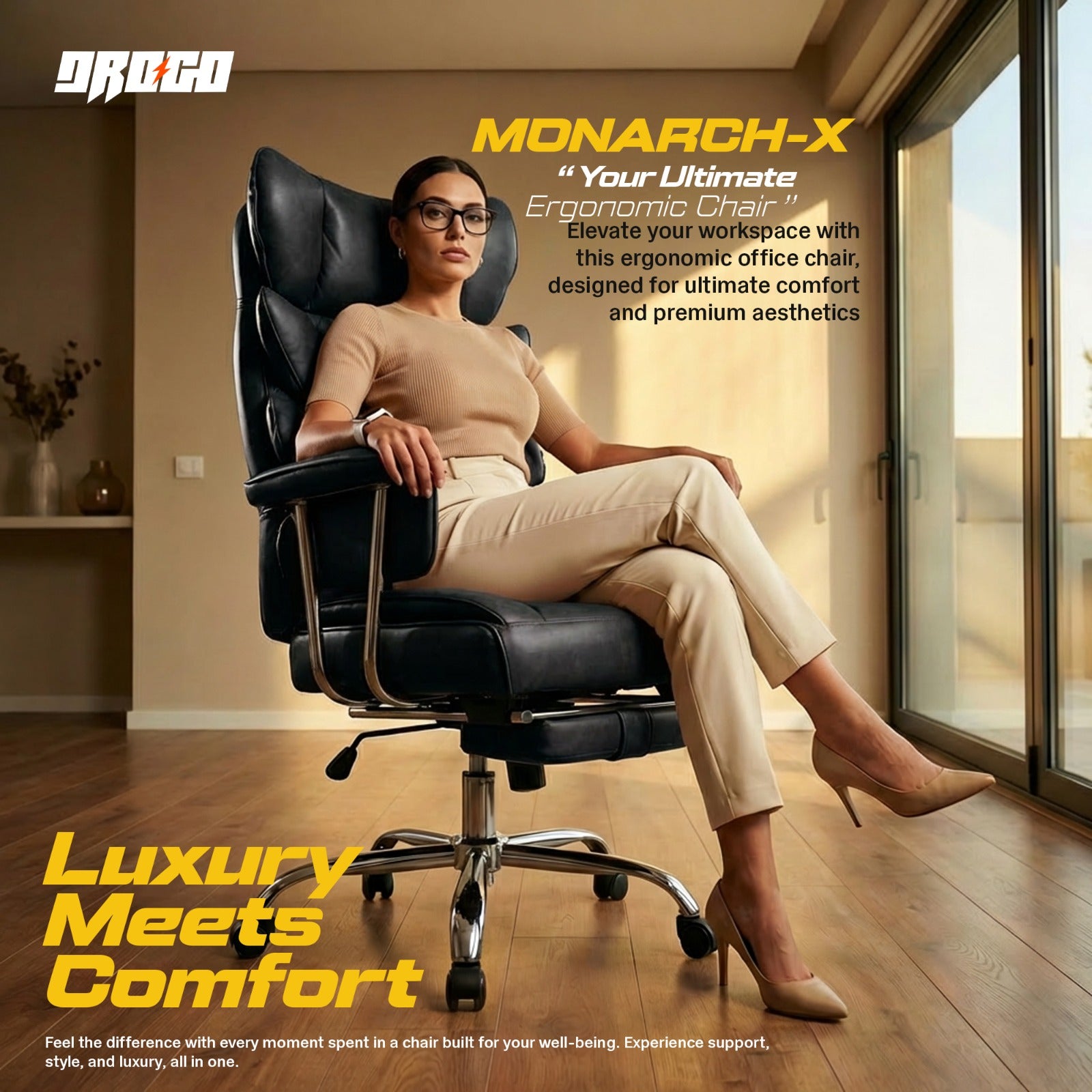 Drogo Monarch X Executive Massage Office Chair with Heat Therapy