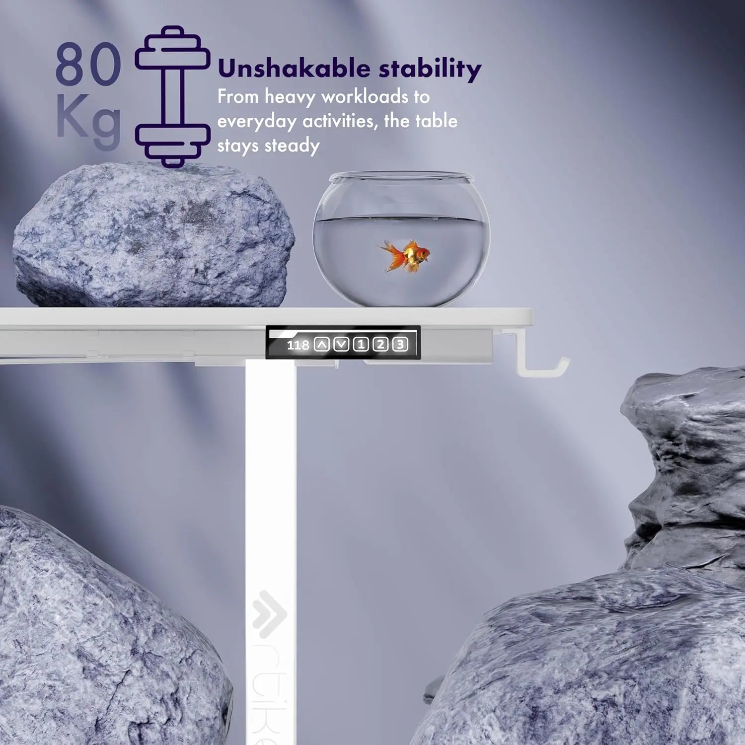 Drogo Eco Electric Height Adjustable Table for Office Work & Home Sit Stand Gaming Desk (100x60cm) Drogo India