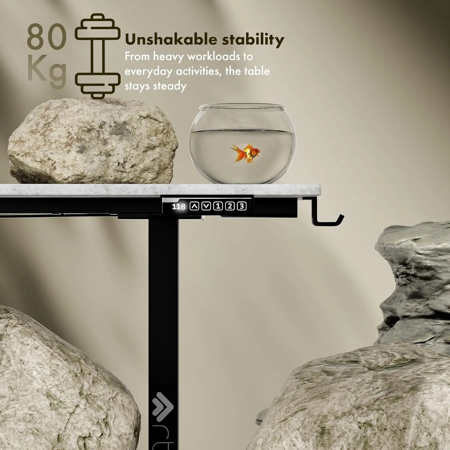 Drogo Eco Electric Height Adjustable Table for Office Work & Home Sit Stand Gaming Desk (100x60cm) Drogo India