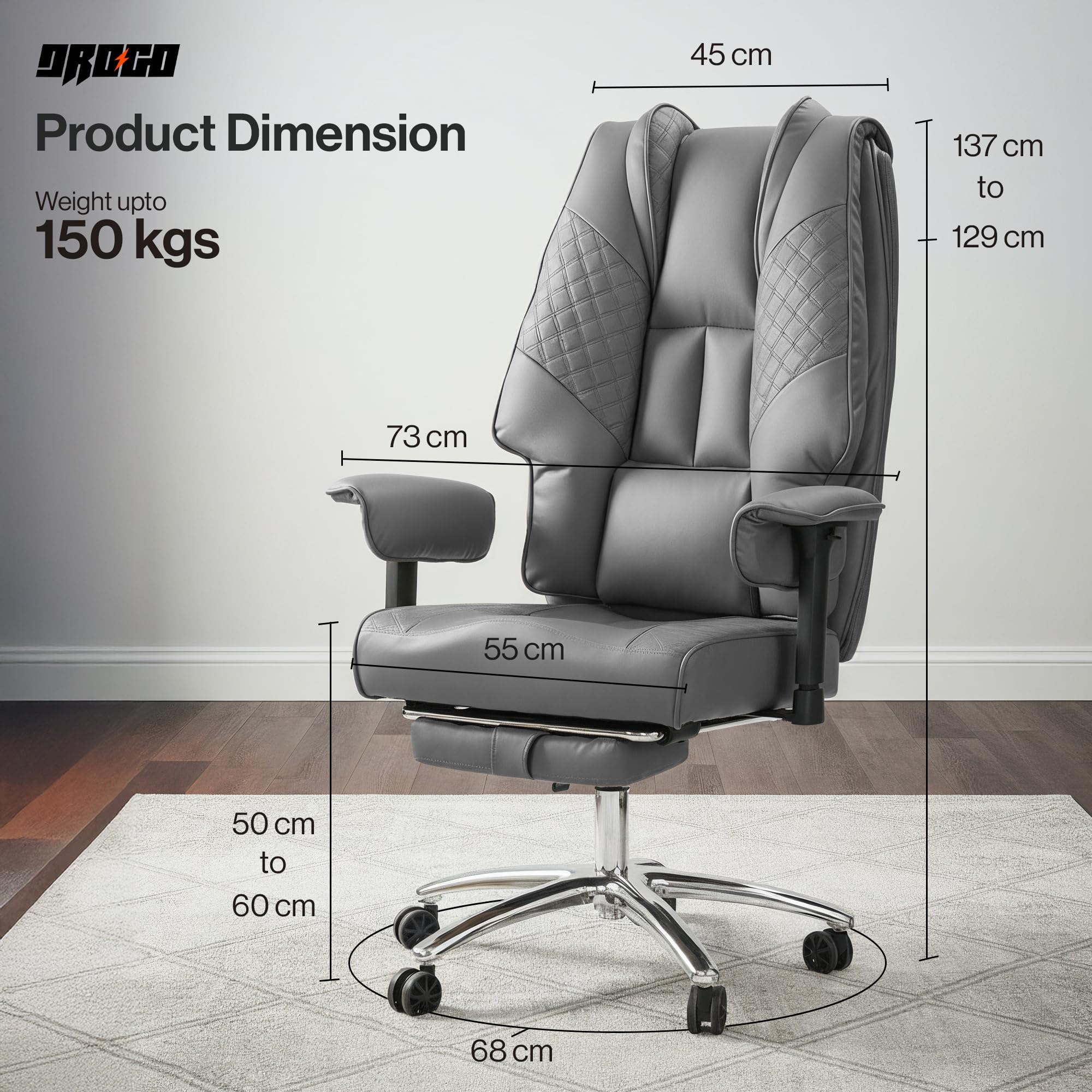 Drogo Monarch Pro Ergonomic Executive Chair for Work from Home