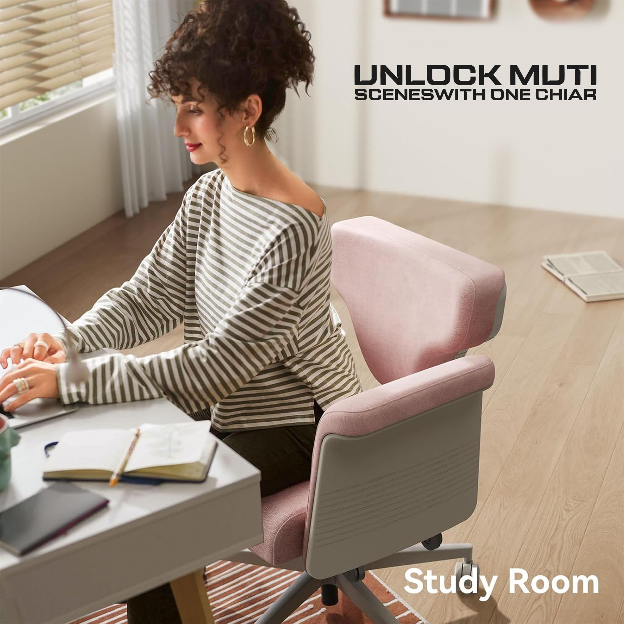 Freedom-X Multi-Position Cross Legged Office Chair (Pink)