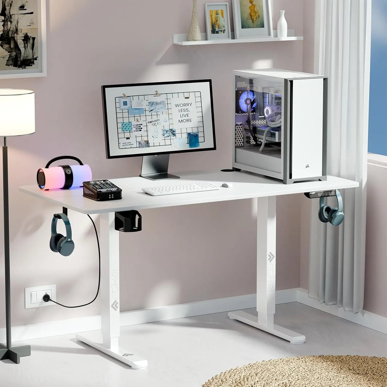 Drogo Eco Electric Height Adjustable Table for Office Work & Home Sit Stand Gaming Desk (120x60cm) Drogo India