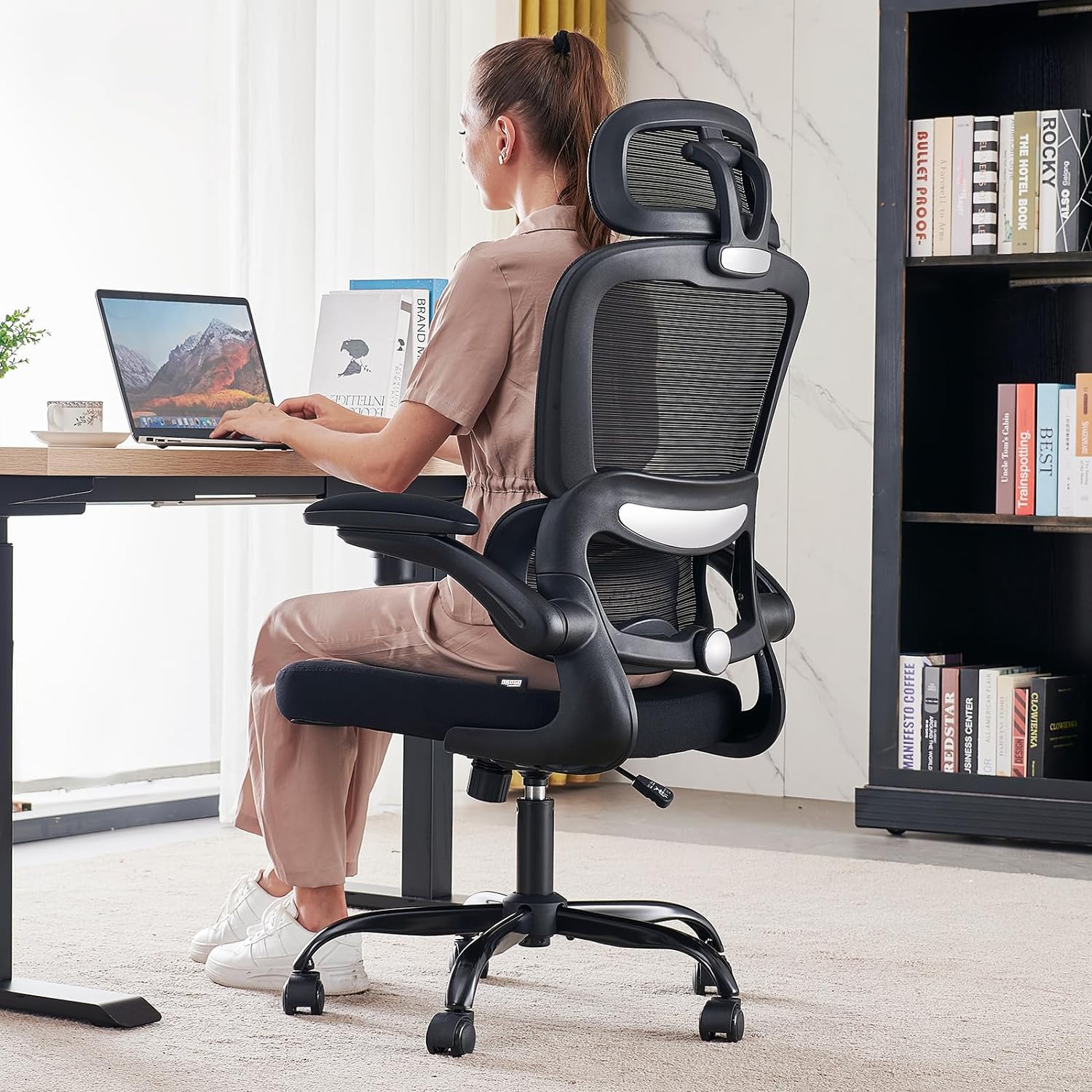 Drogo AeroFlex Ergonomic Office Chair for Work from Home, High Back Computer Chair with Adjustable Seat