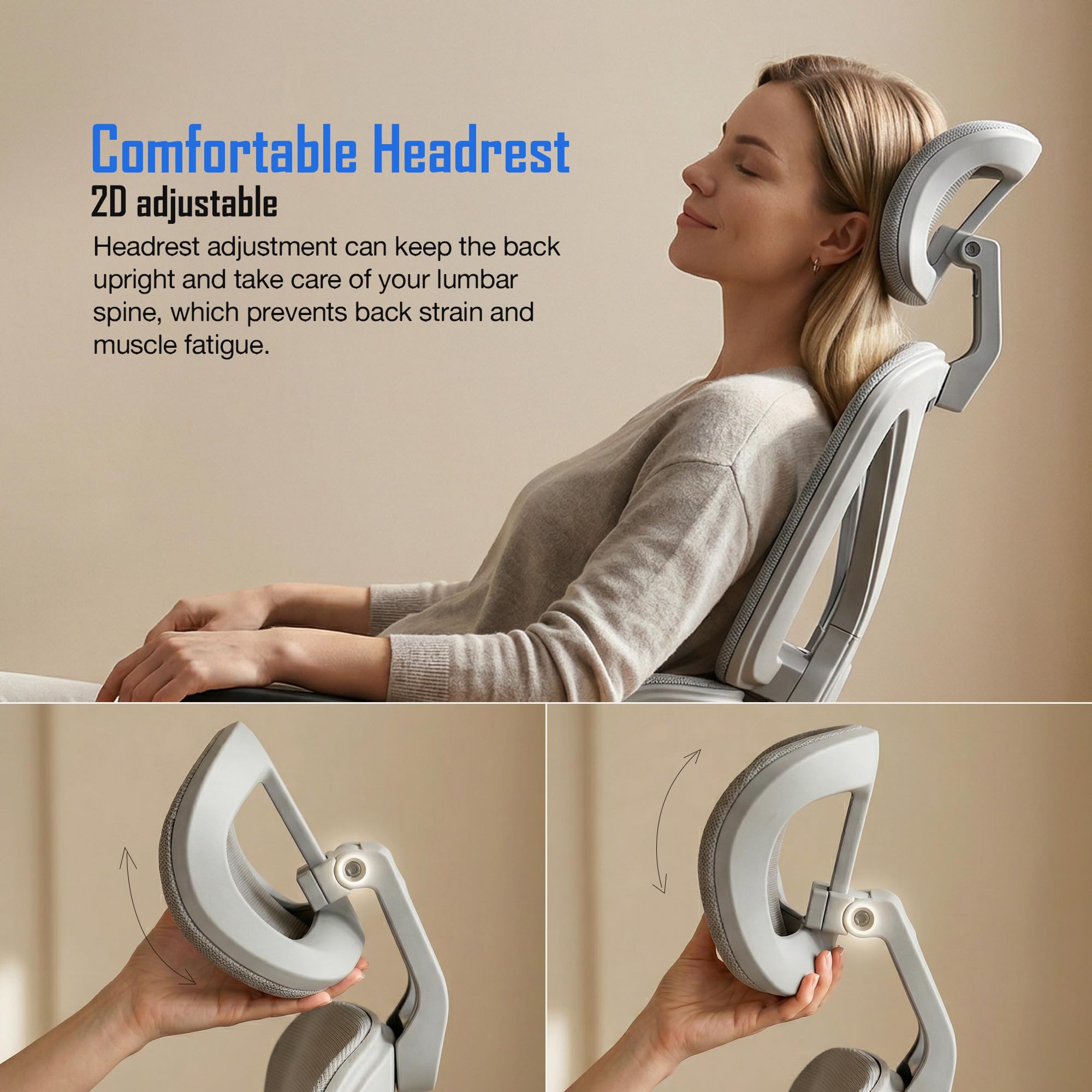 Drogo FlexY Series Ergonomic Office Mesh Chair with Armrest