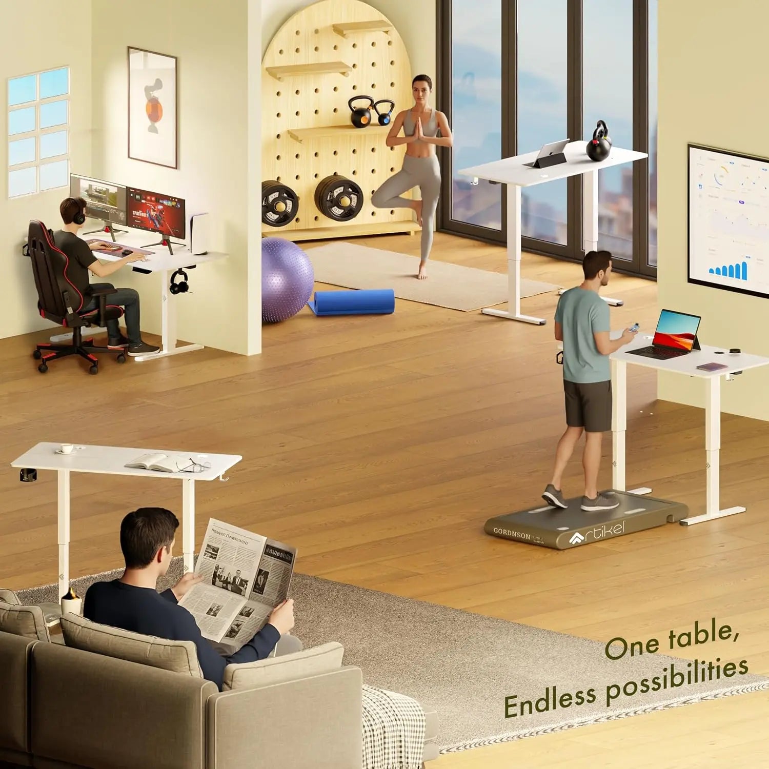 Drogo Eco Electric Height Adjustable Table for Office Work & Home Sit Stand Gaming Desk (120x60cm) Drogo India