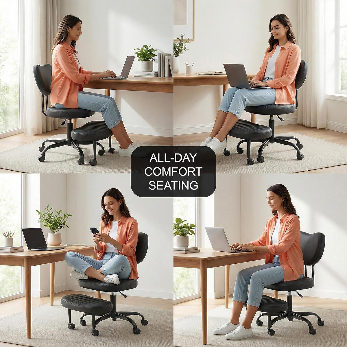 Ergonomic Cross Legged Office Chair 
