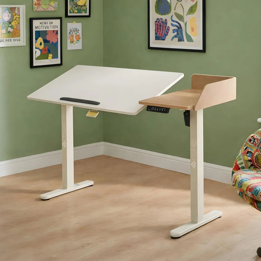 Drogo Axis Height Adjustable Table for Office Work & Home Compact Ergonomic Table (120×50cm) Drogo India