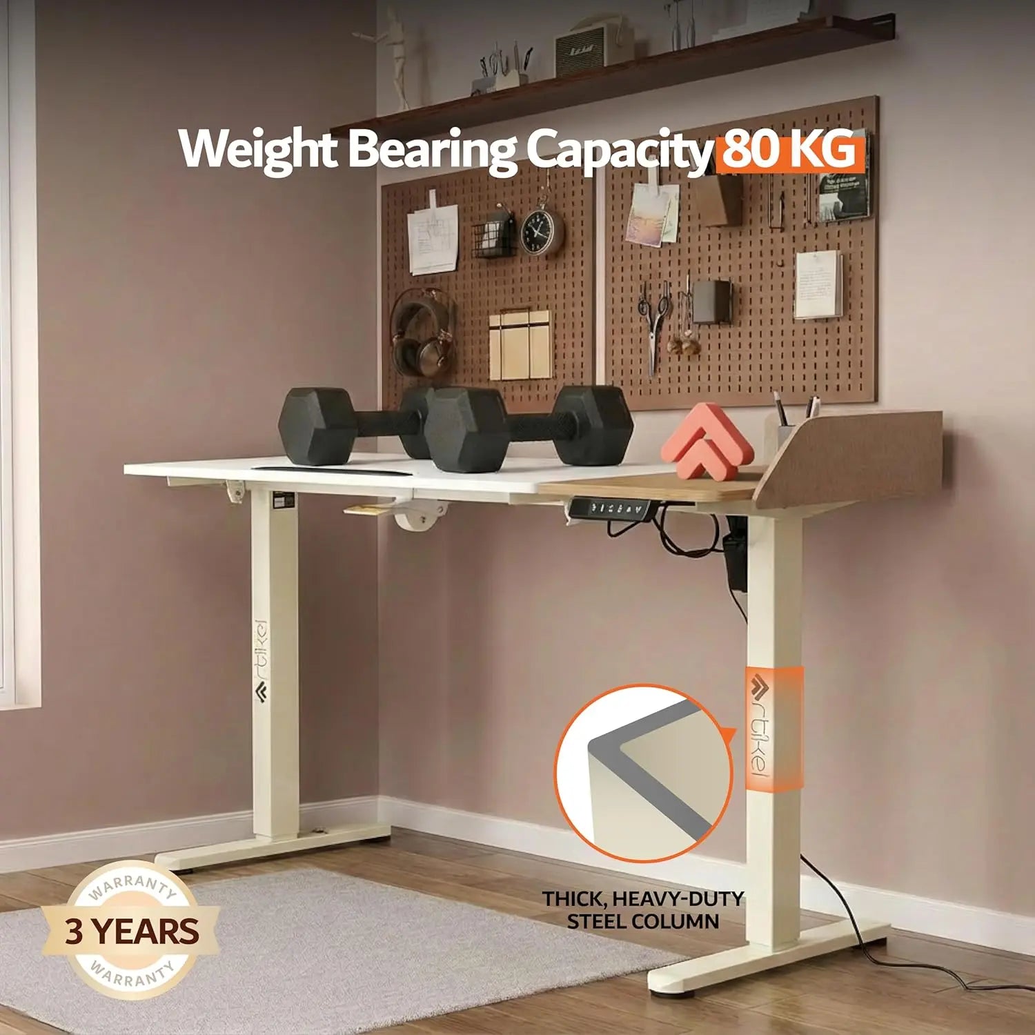 Drogo Axis Height Adjustable Table for Office Work & Home Compact Ergonomic Table (120×50cm) Drogo India