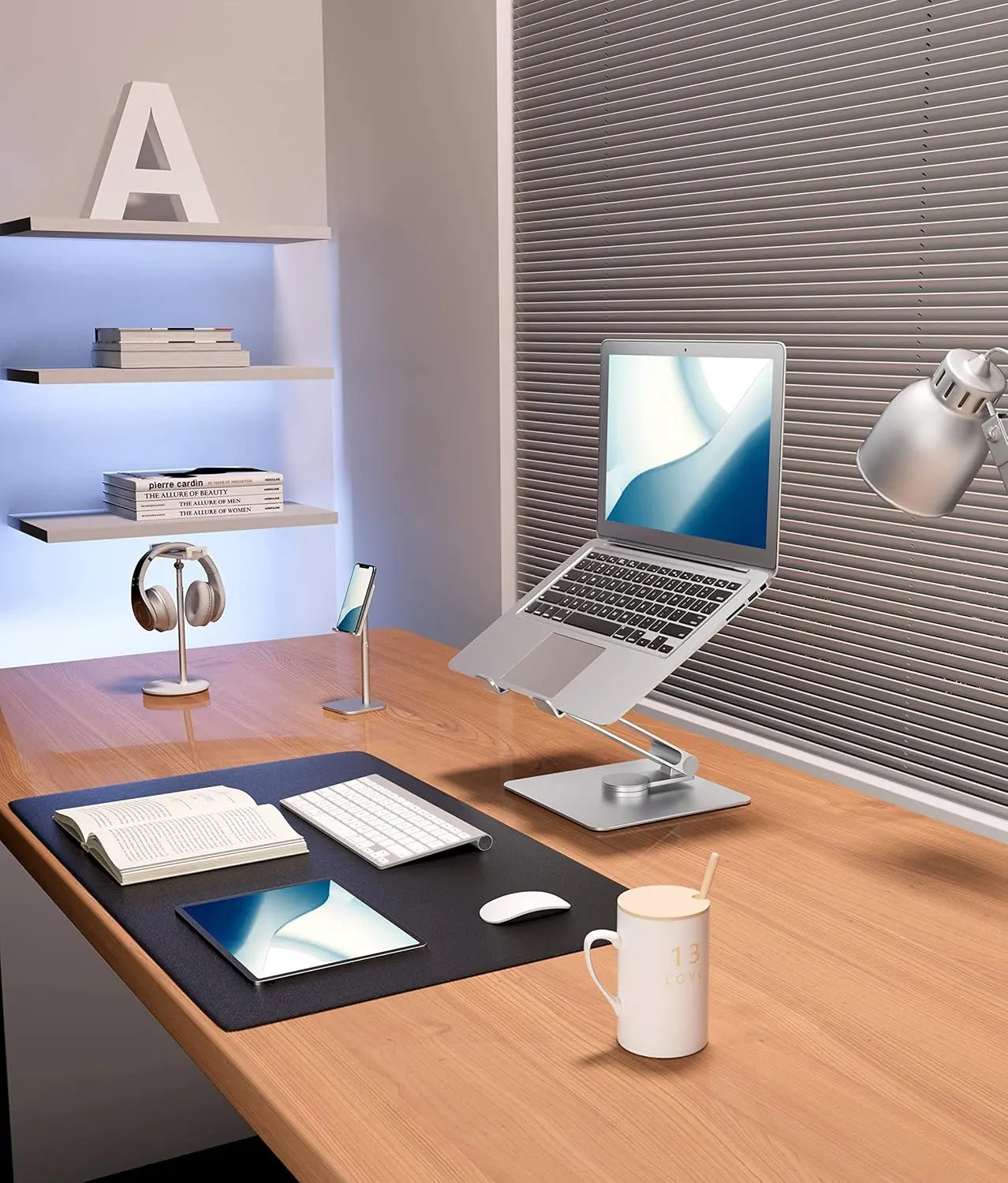 Drogo Ergonomic Adjustable Laptop Stand Premium Height Adjustable & Rotatable Riser for Desk Drogo India