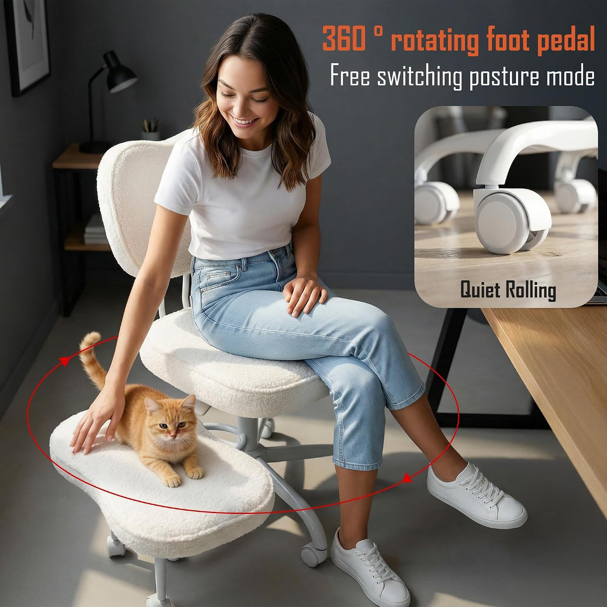 Chair with 360 Wheels