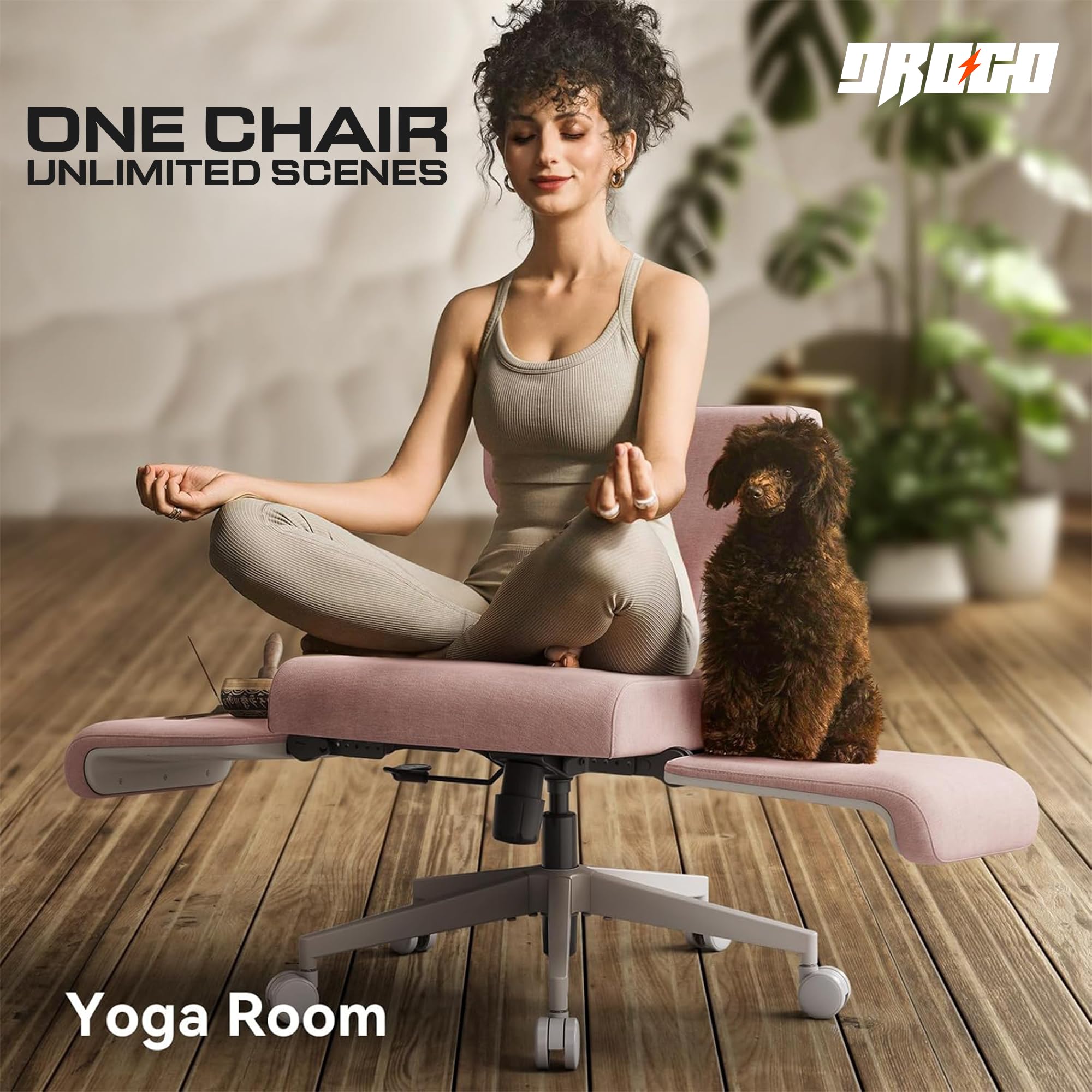 Freedom-X Multi-Position Cross Legged Office Chair (Pink)