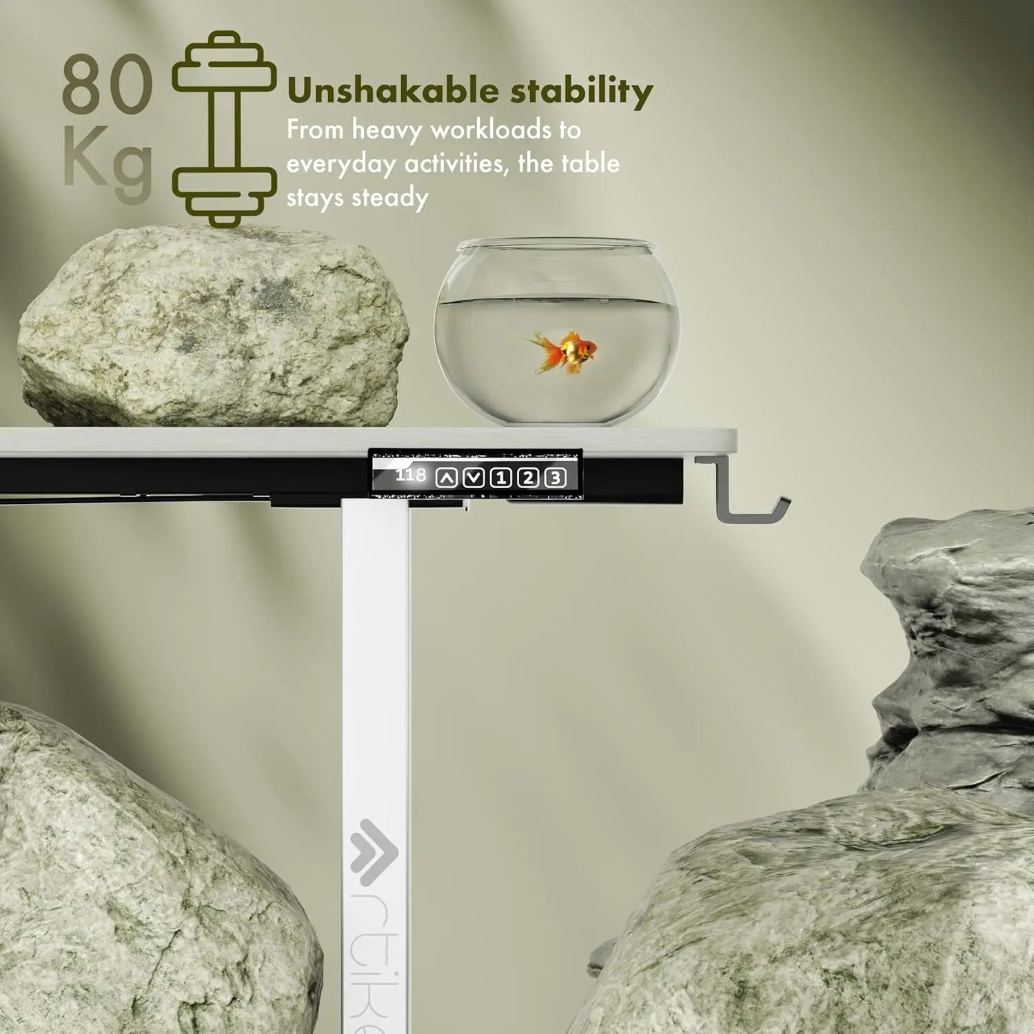 Drogo Eco Electric Height Adjustable Table for Office Work & Home Sit Stand Gaming Desk (120x60cm) Drogo India