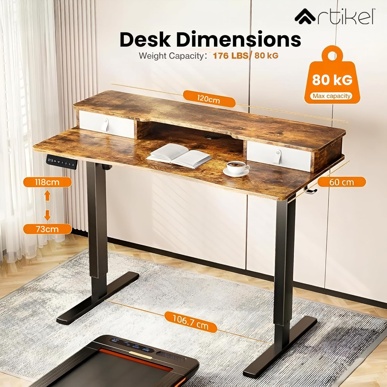 Drogo Valor Lite Electric Height Adjustable Standing Desk Drogo