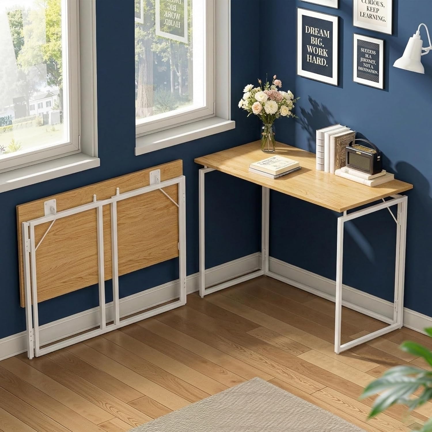 Drogo Foldable Wooden Study Table Computer Desk for Home Office Drogo