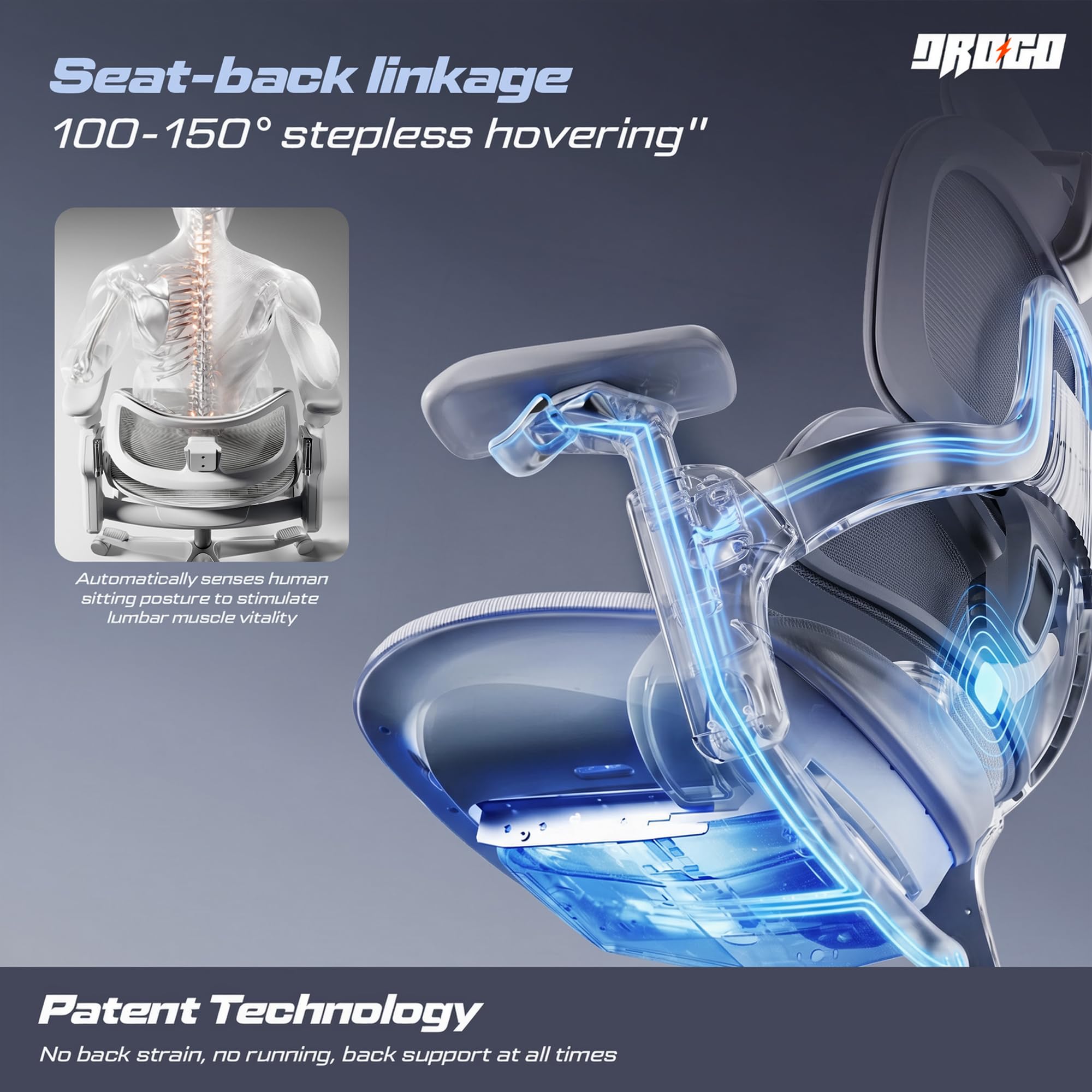 PRE ORDER Drogo ErgoFlow Ultra Ergonomic Office Chair for Work from Home