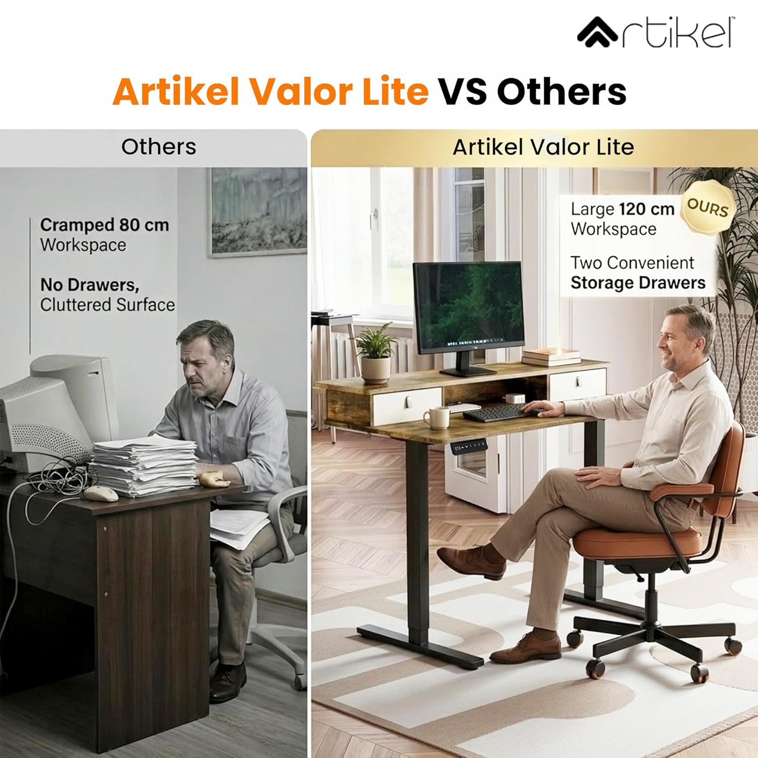 Drogo Valor Lite Electric Height Adjustable Standing Desk Drogo