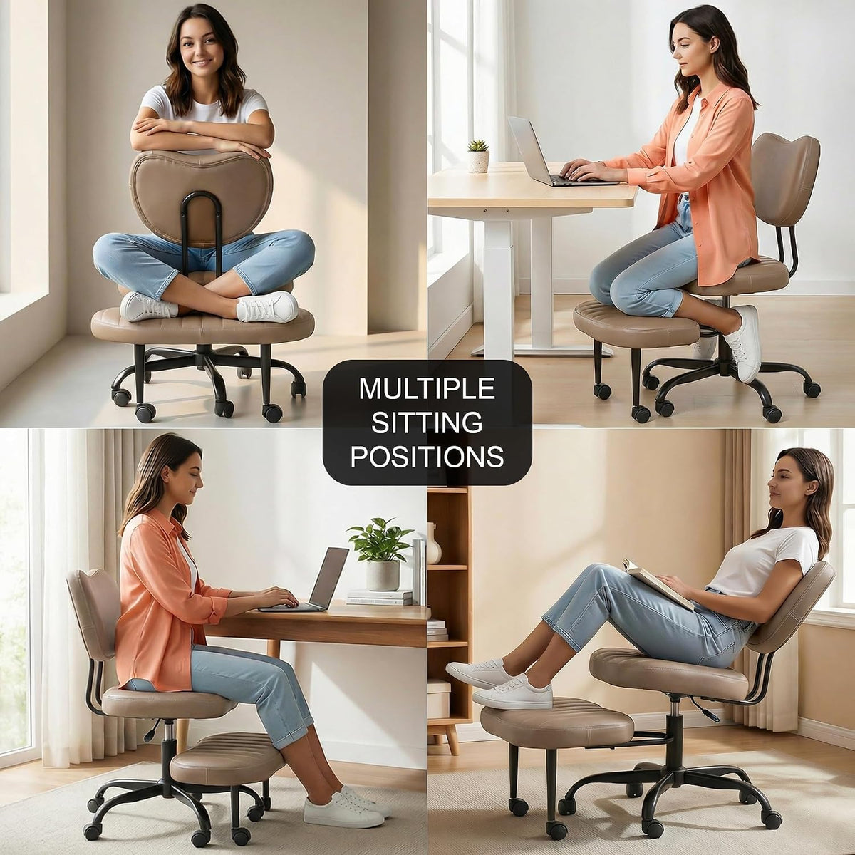 Ergonomic Cross Legged Office Chair 