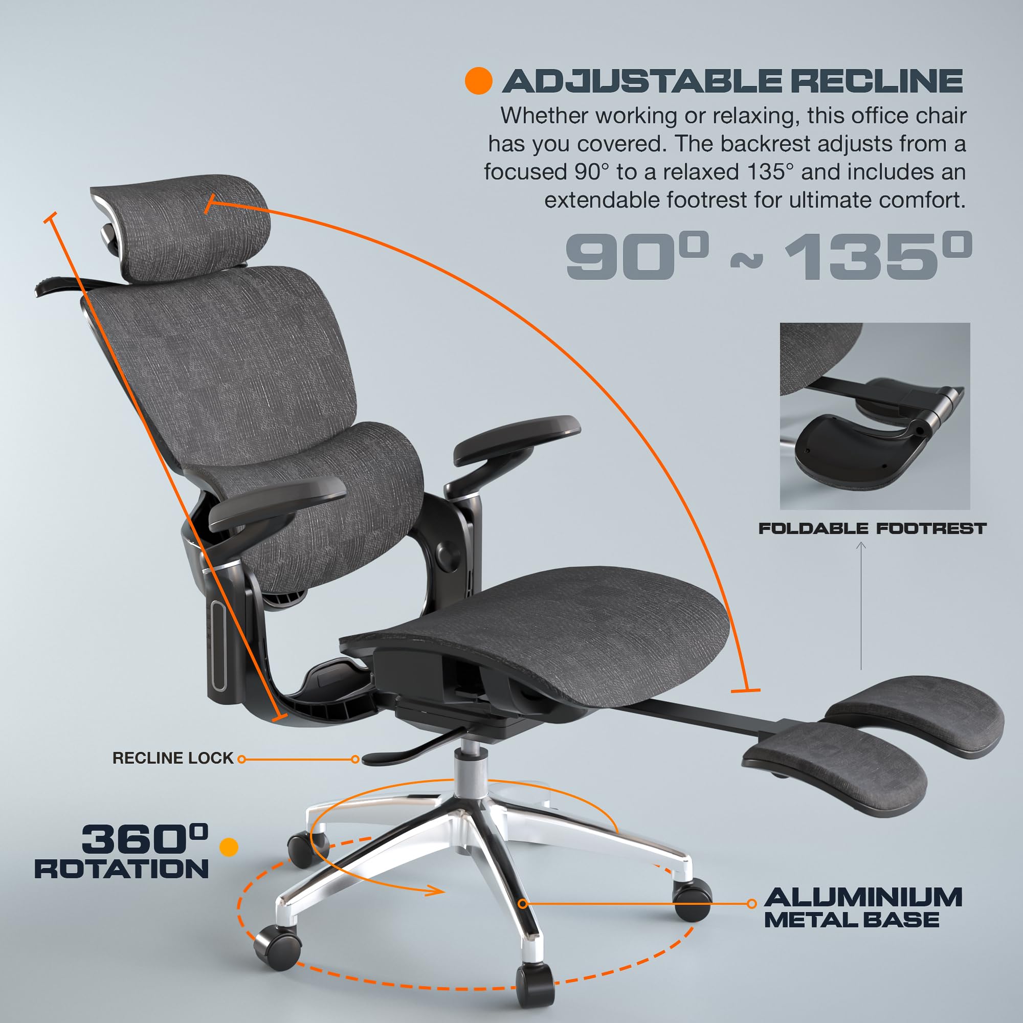 Drogo Evo Lounge Office Chair for Work from Home, Ergonomic Computer Chair