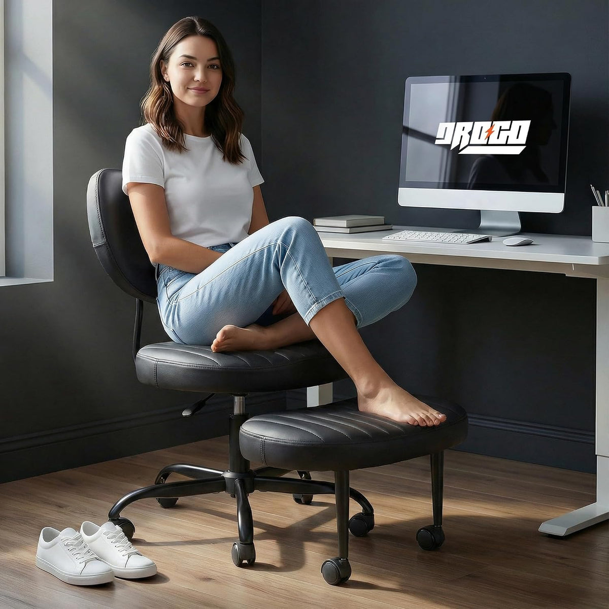 Ergonomic Cross Legged Office Chair 