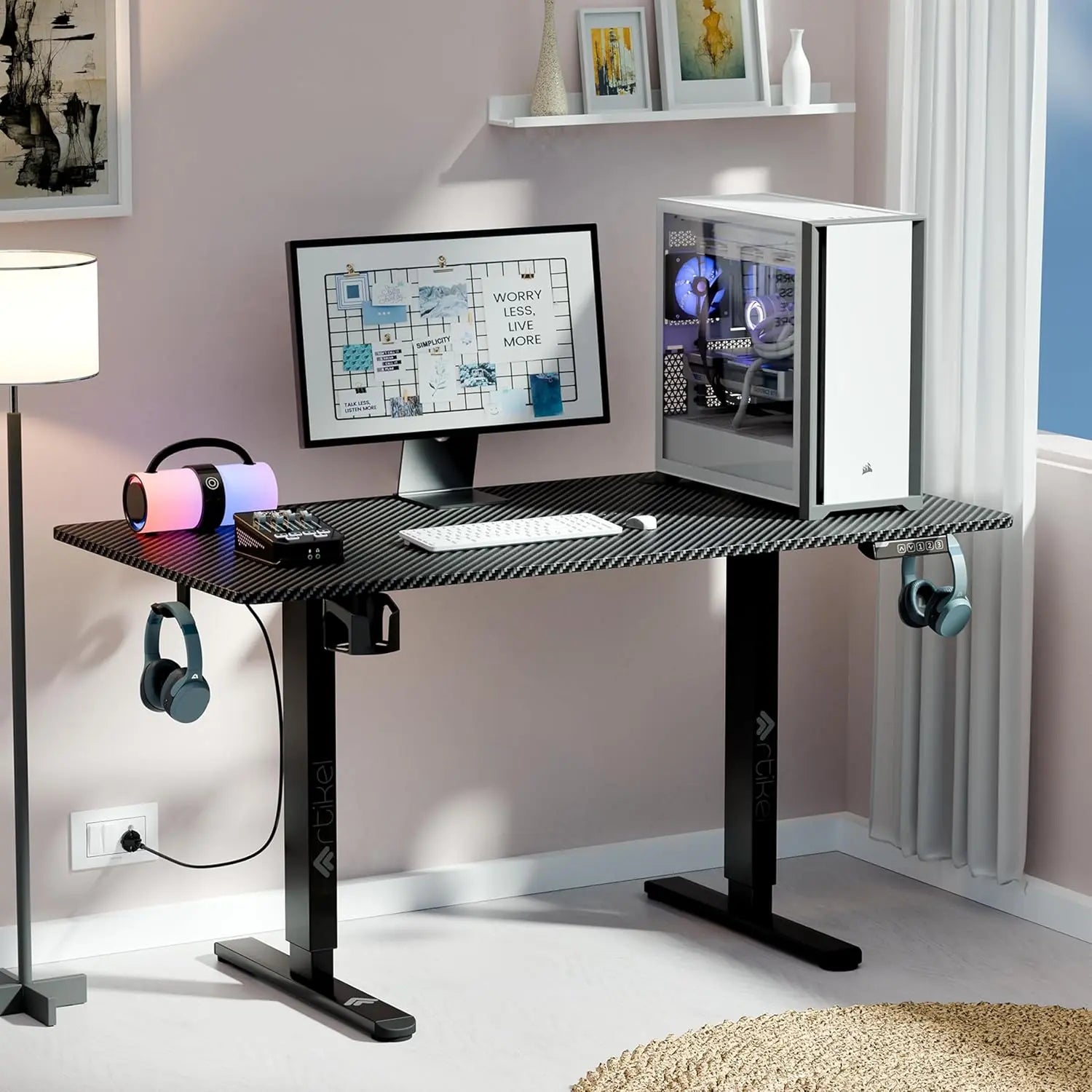 Drogo Eco Electric Height Adjustable Table for Office Work & Home Sit Stand Gaming Desk (120x60cm) Drogo India