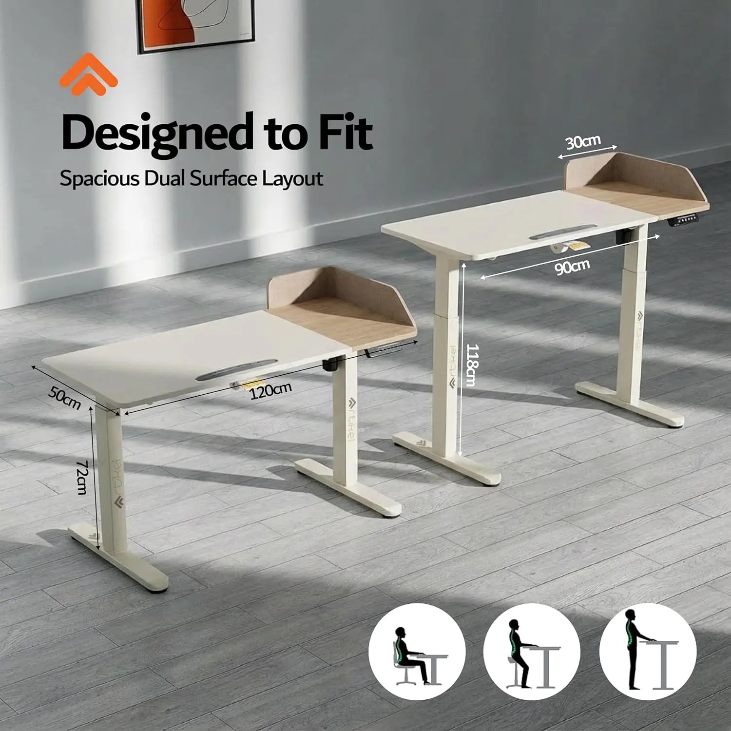 Drogo Axis Height Adjustable Table for Office Work & Home Compact Ergonomic Table (120×50cm) Drogo India