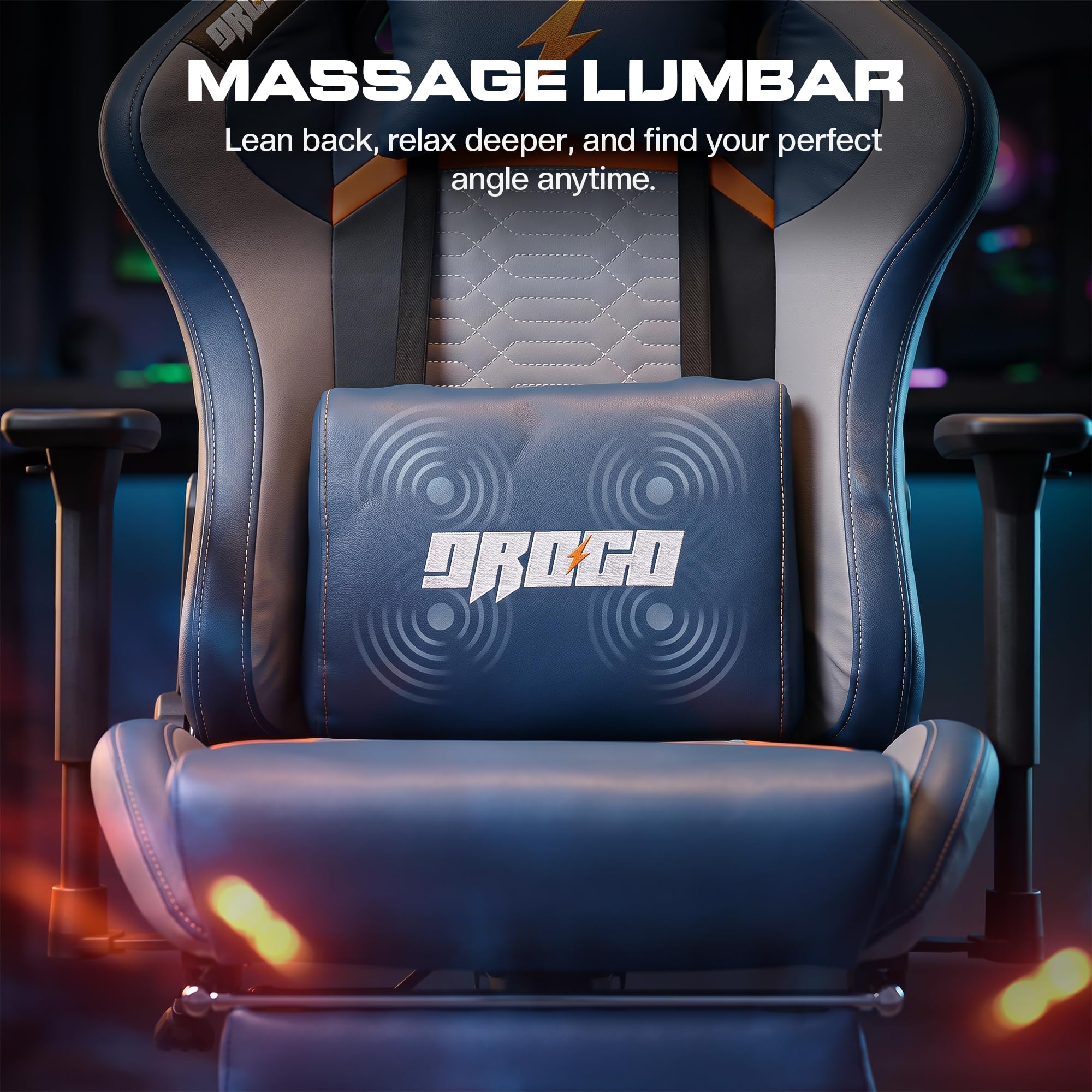 Drogo Racer Pro Series Gaming Chair Computer Chair With Pu Leather, Adjustable Seat