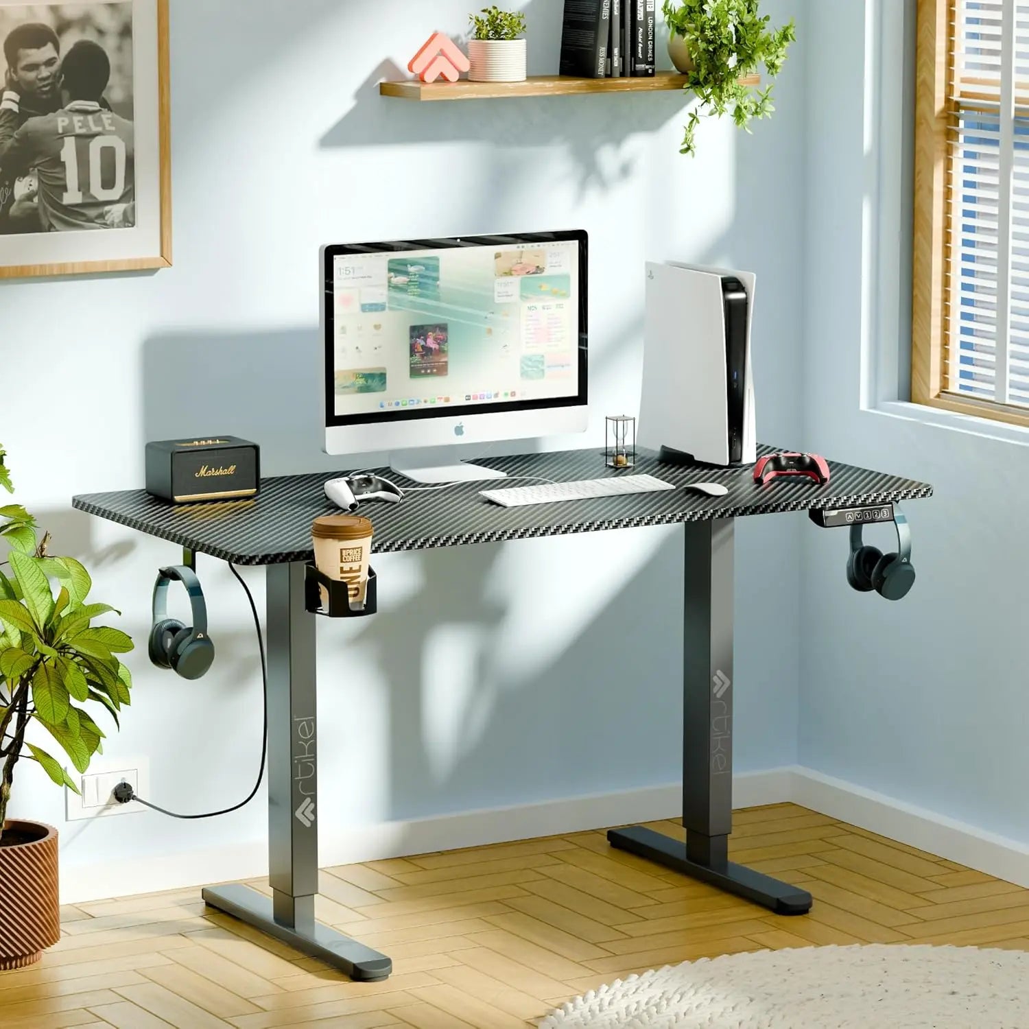 Drogo Eco Electric Height Adjustable Table for Office Work & Home Sit Stand Gaming Desk (100x60cm) Drogo India