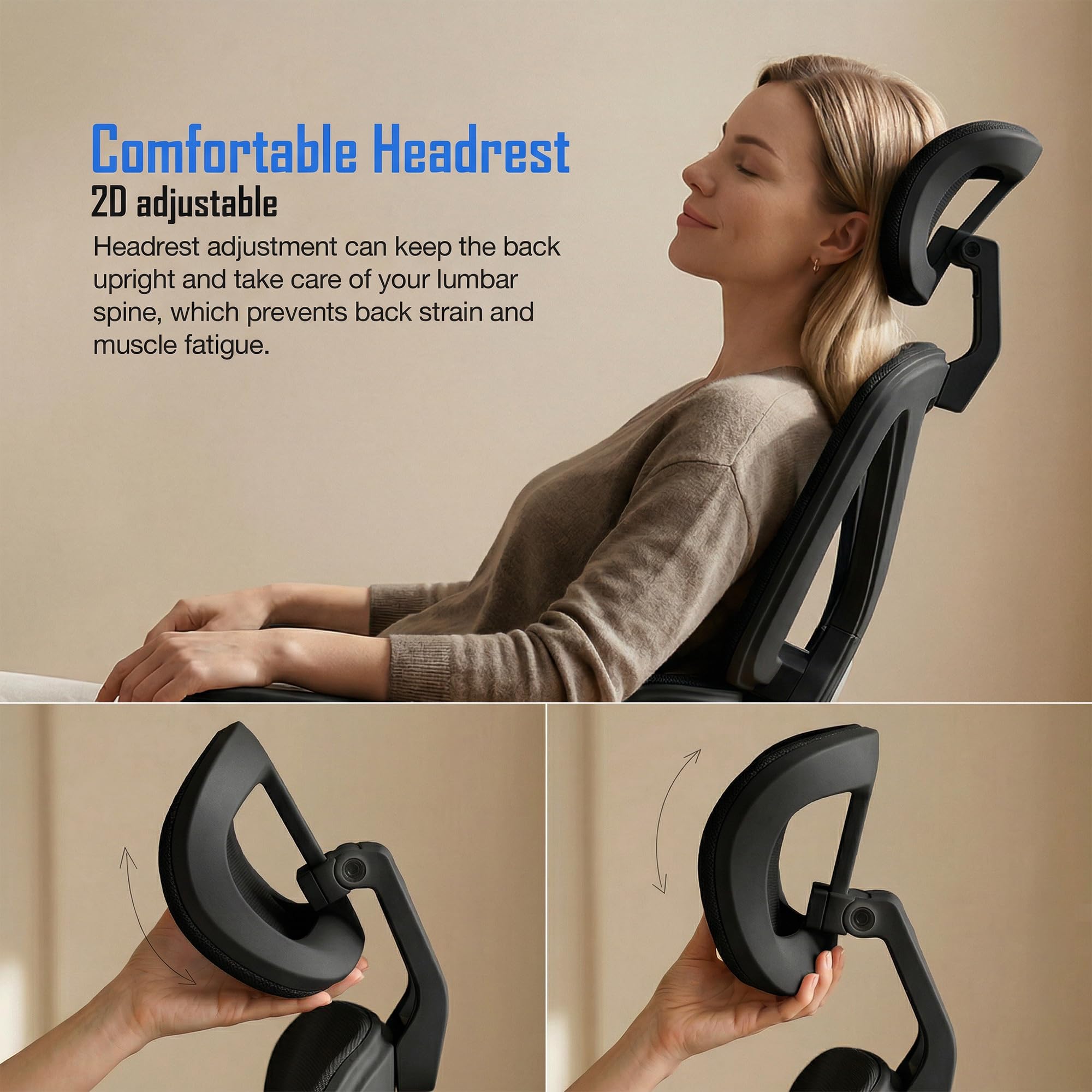 Drogo FlexY Series Ergonomic Office Mesh Chair with Armrest