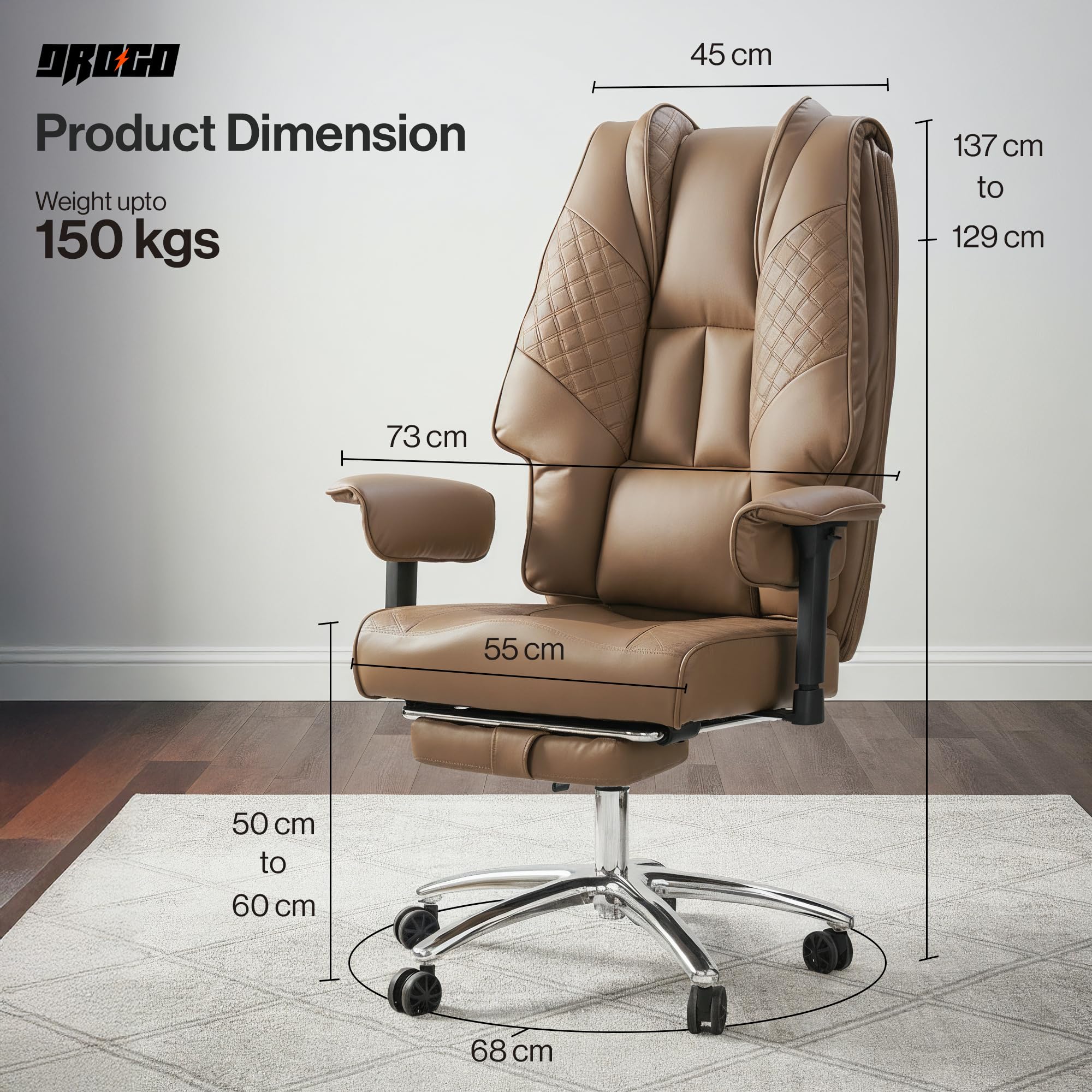 Drogo Monarch Pro Ergonomic Executive Chair for Work from Home