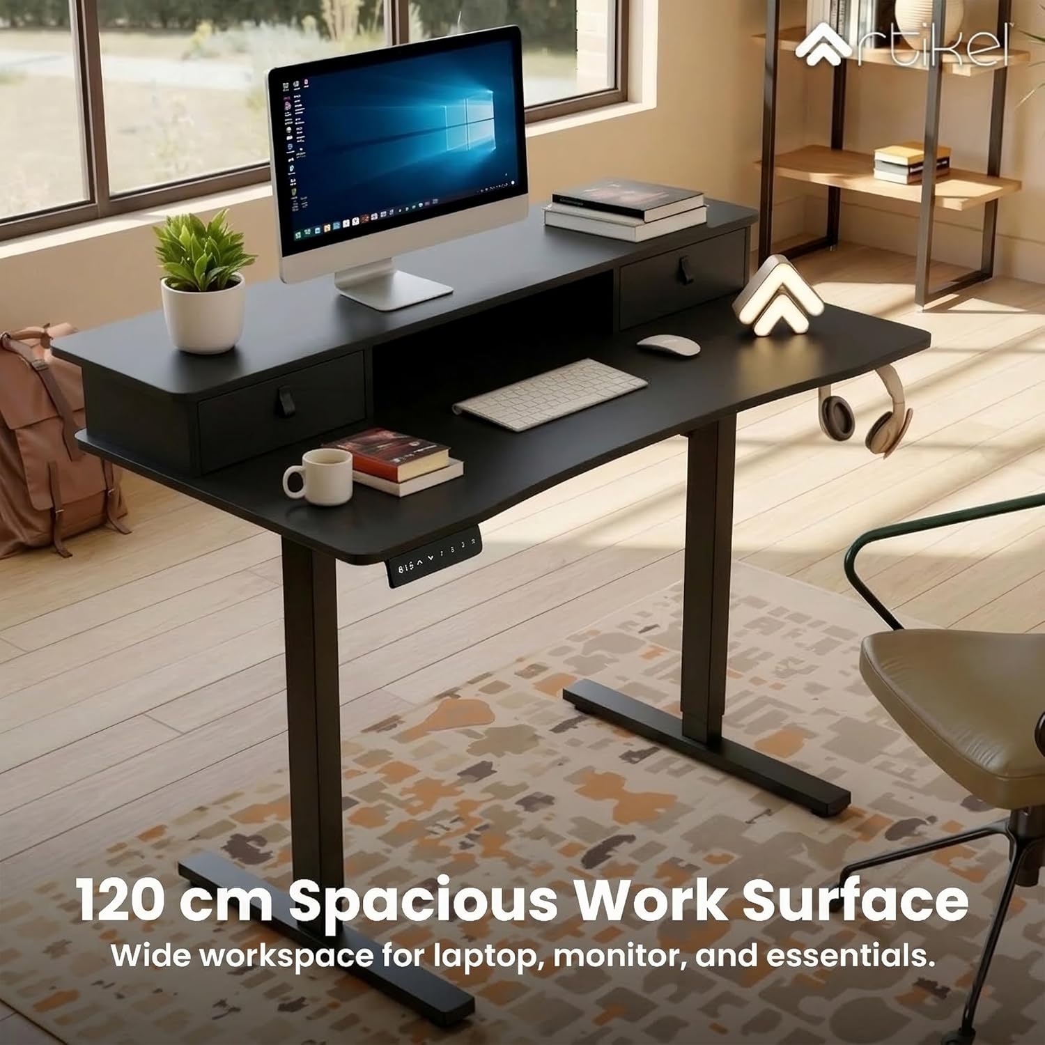 Drogo Valor Lite Electric Height Adjustable Standing Desk (120x60cm) Drogo