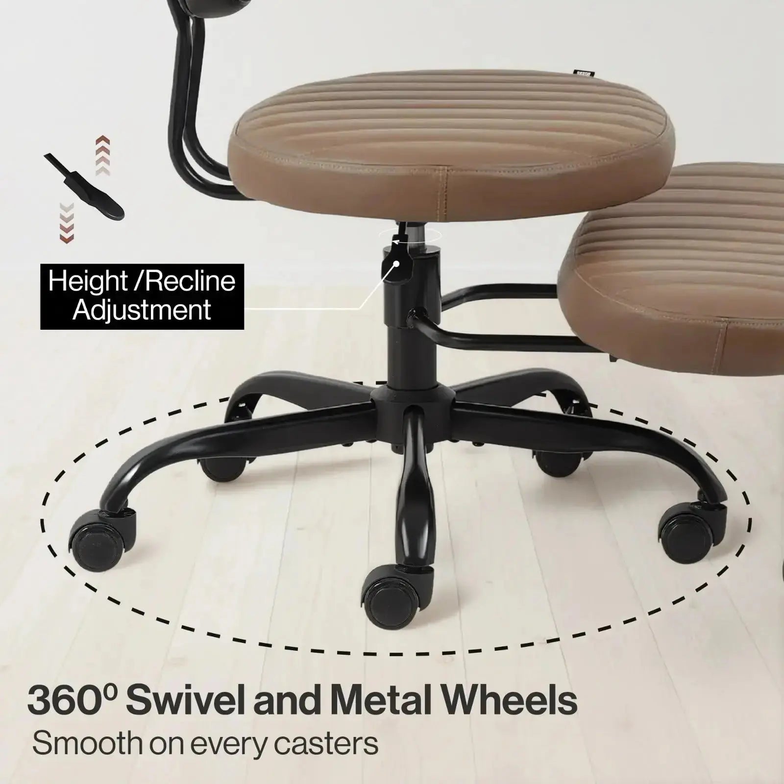 PREORDER Drogo Meditura Cross Legged Office Chair with Wheels, Wide Criss Cross Kneeling Drogo India