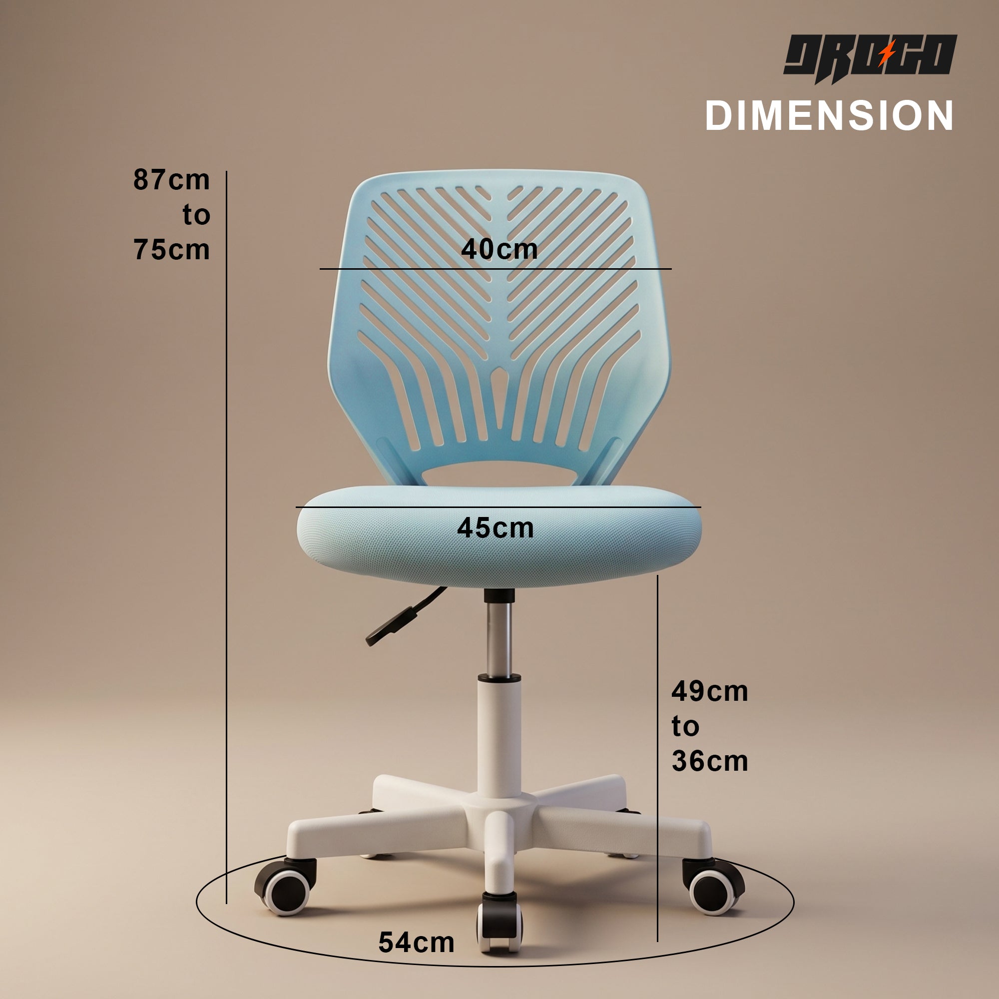 Drogo Ergonomic Small Study Computer Chairs for Girls Boys Teens