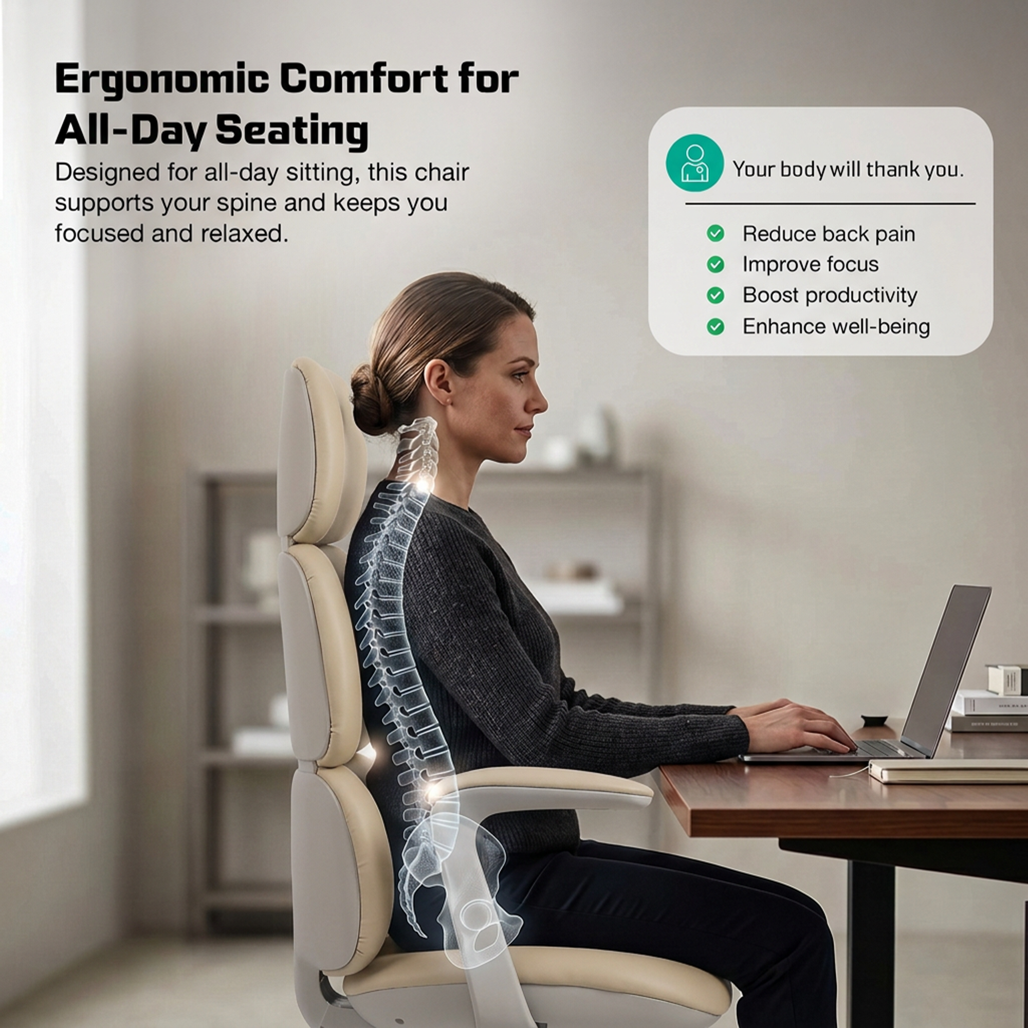 Drogo Cloud Ergonomic Office Chair for Work from Home