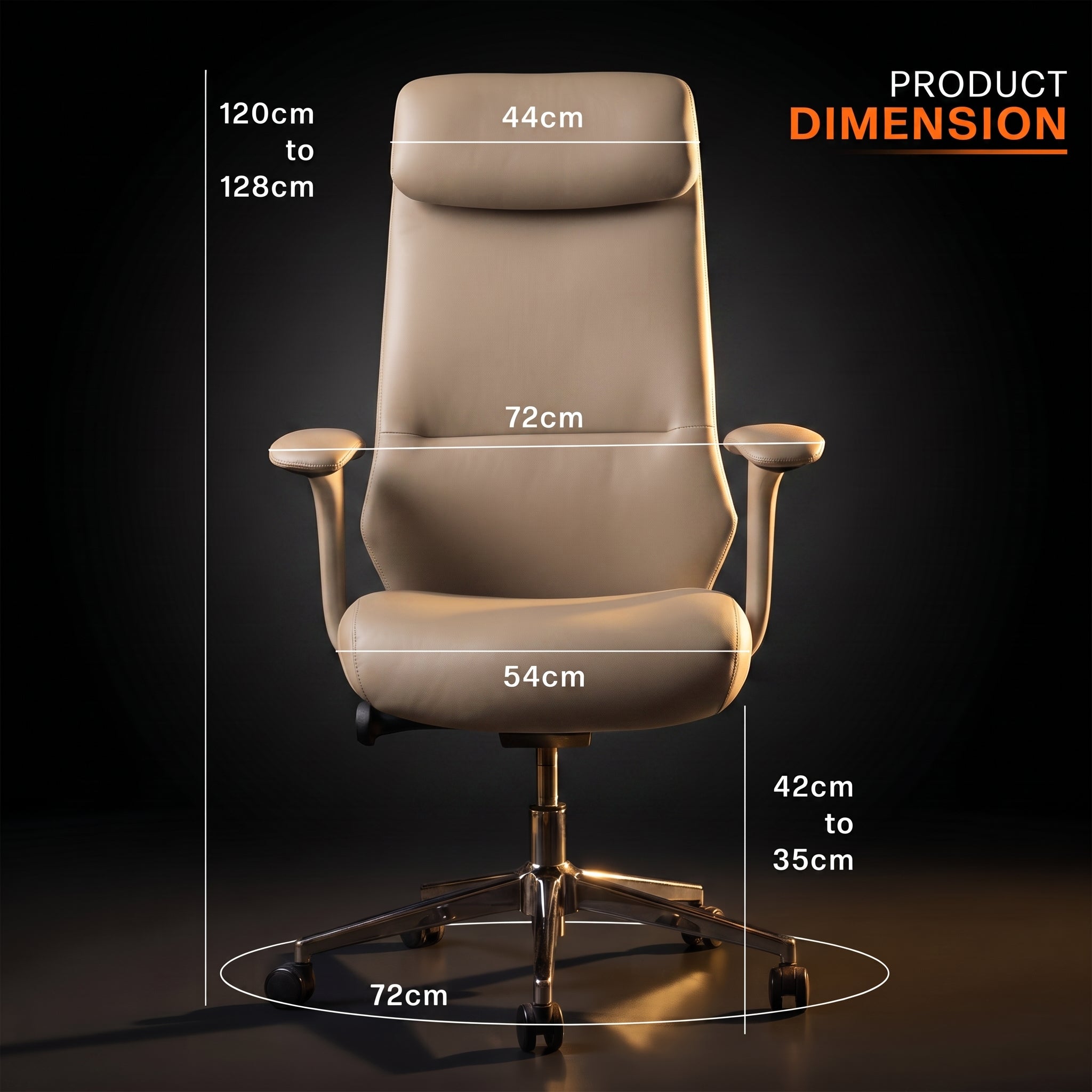 Drogo Ergo Touch Office Chair for Work 2D Headrest
