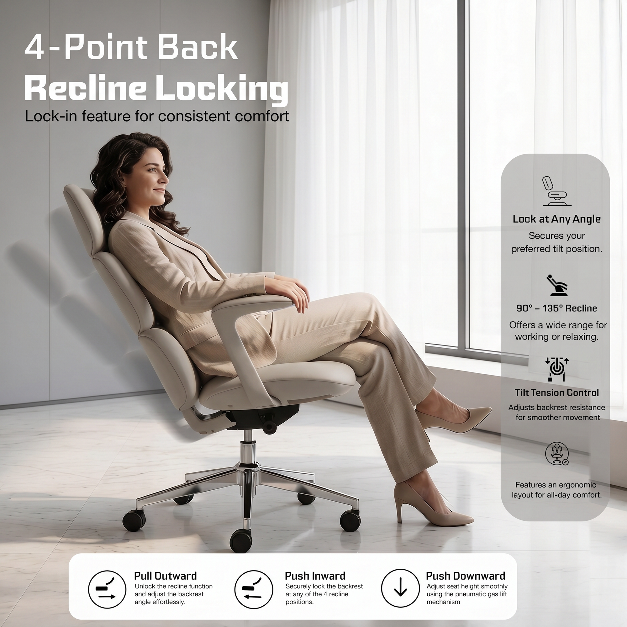 Drogo Cloud Ergonomic Office Chair for Work from Home